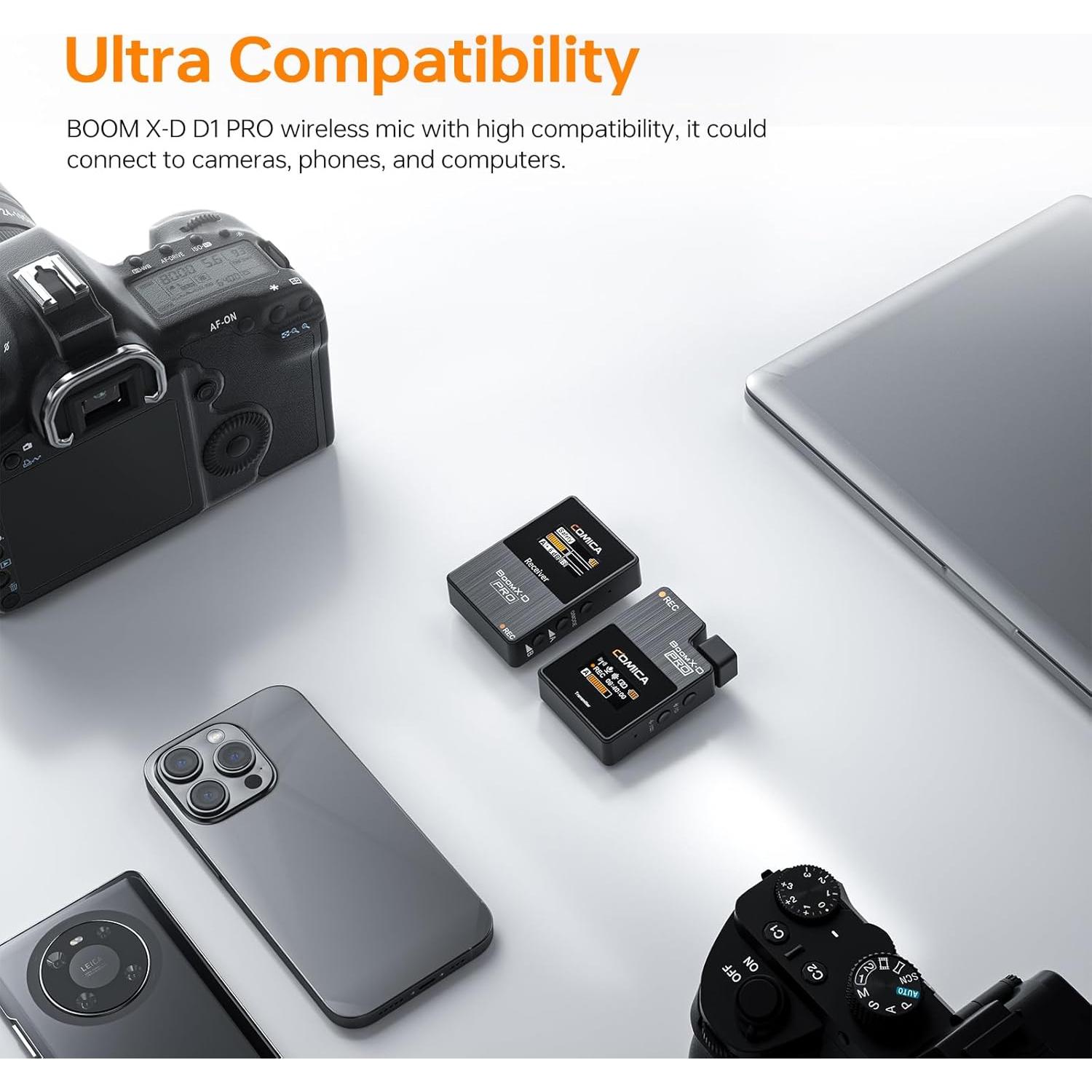 Micrófono Lavalier Inalámbrico Comica BoomX-D1 PRO 16GB