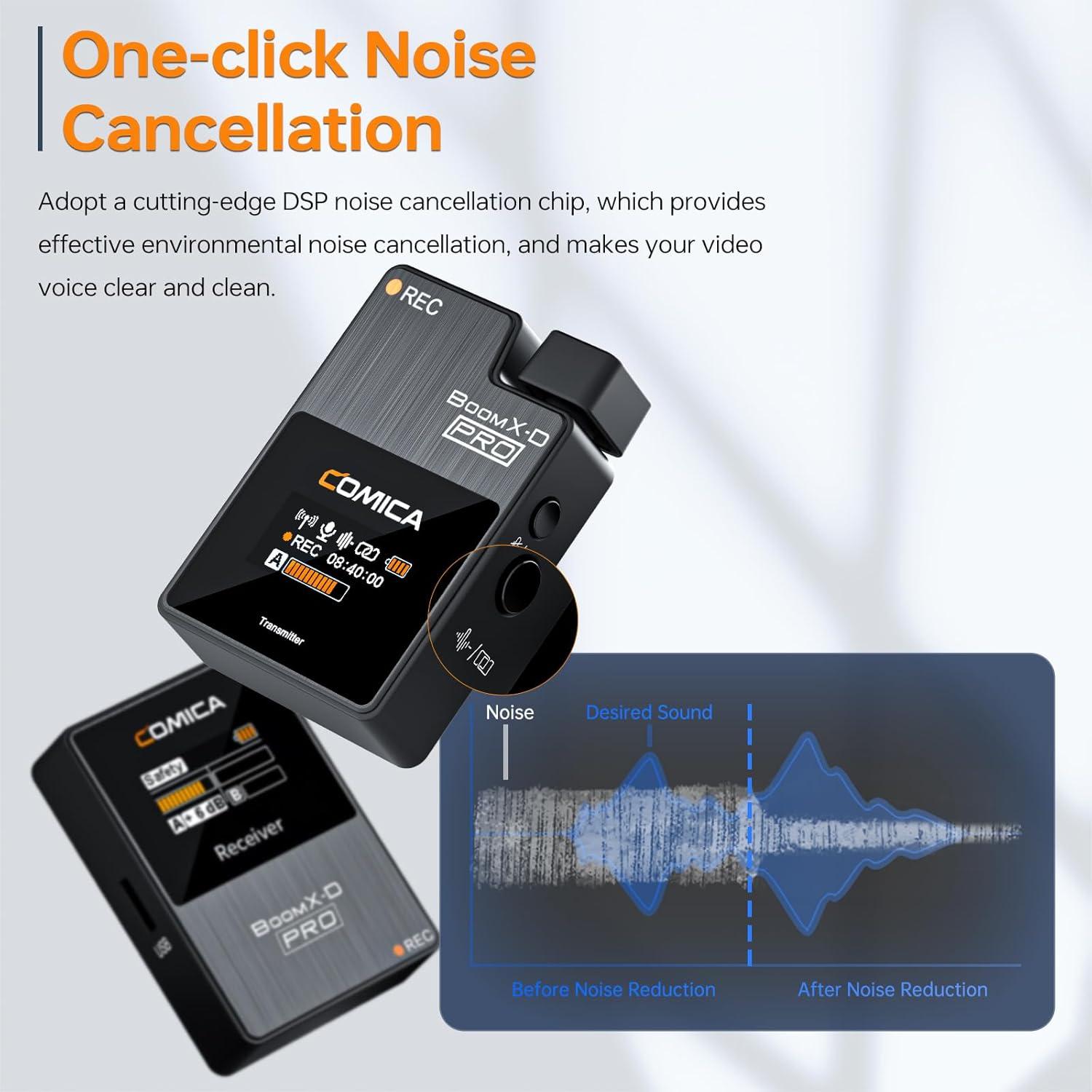 Micrófono Lavalier Inalámbrico Comica BoomX-D1 PRO 16GB