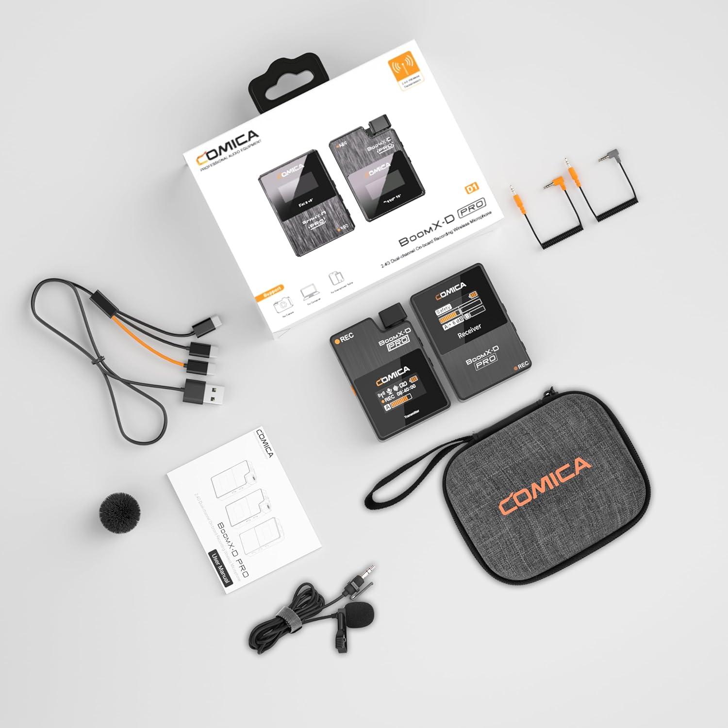 Micrófono Lavalier Inalámbrico Comica BoomX-D1 PRO 16GB