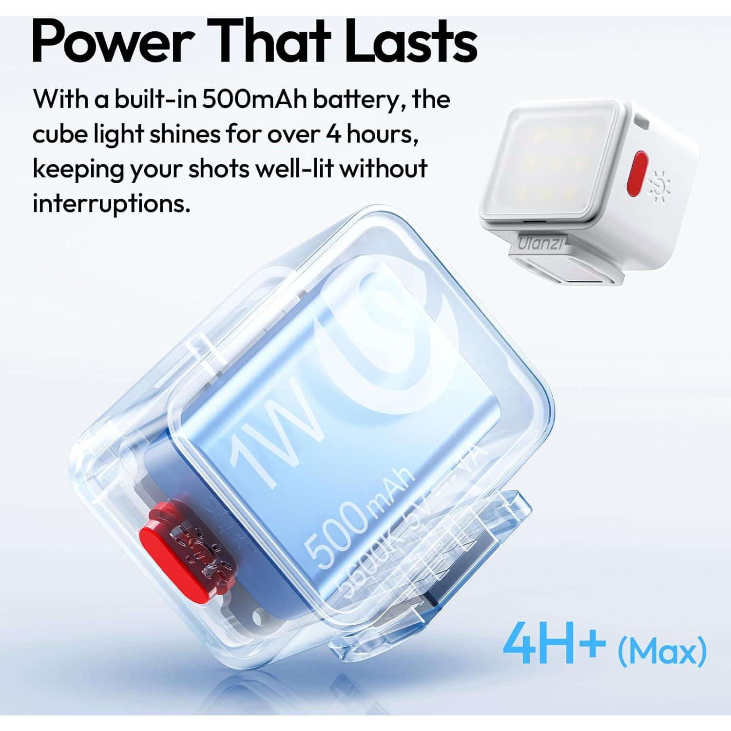 Luz LED Portátil ULANZI DG01 Mini Cube para Cámara y Vlogging