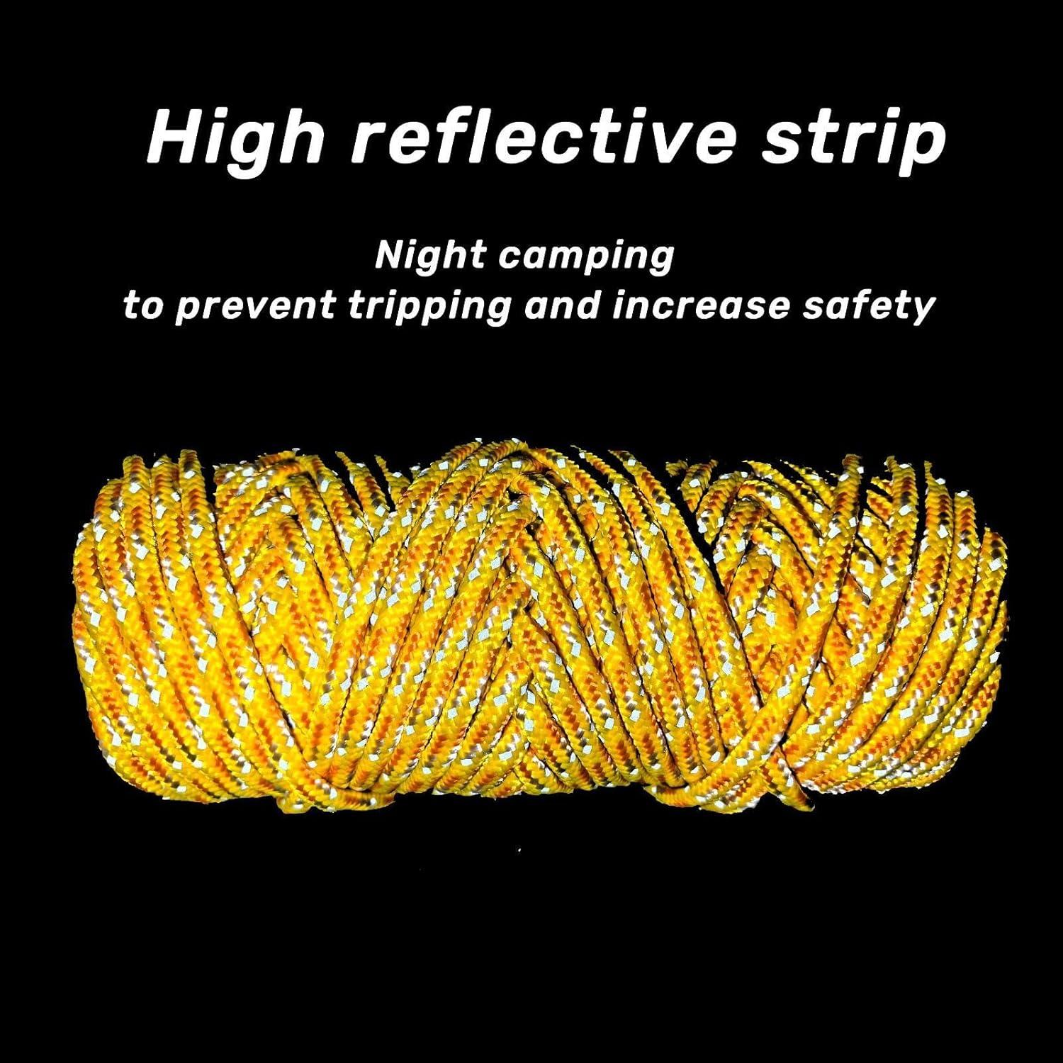 Cuerda de Tienda 30.48m WWANG 4mm Verde Militar con 8 Tensores