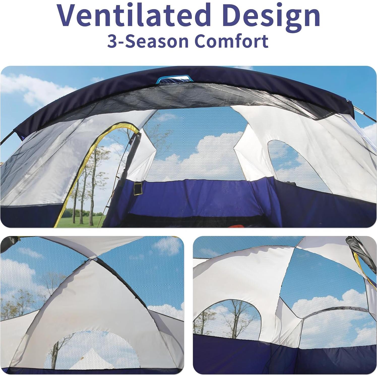 Carpa Familiar EchoSmile BOF1012 para 10 Personas Impermeable