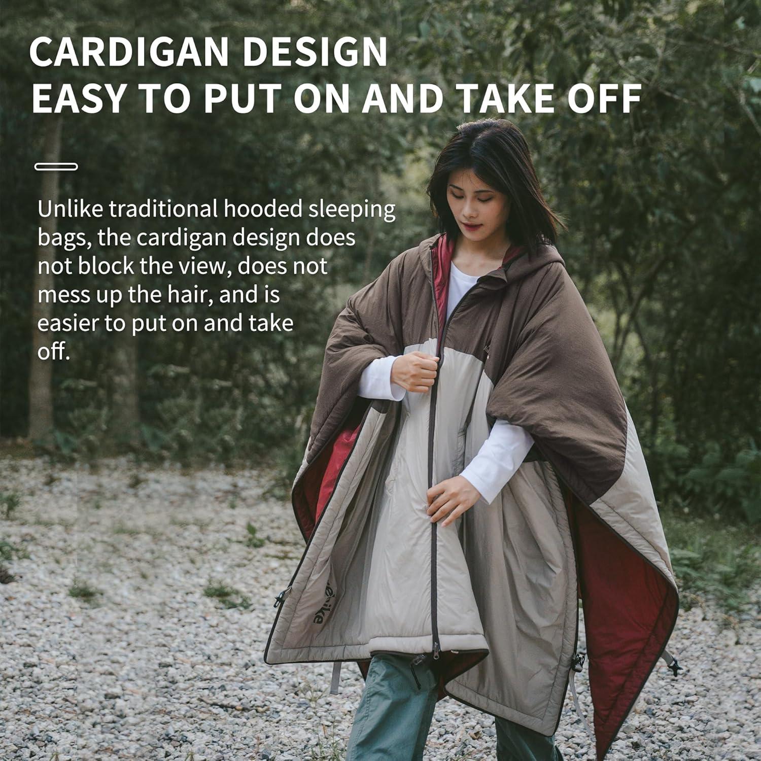 Poncho con Capucha Naturehike para Dormir y Camping 190x72cm