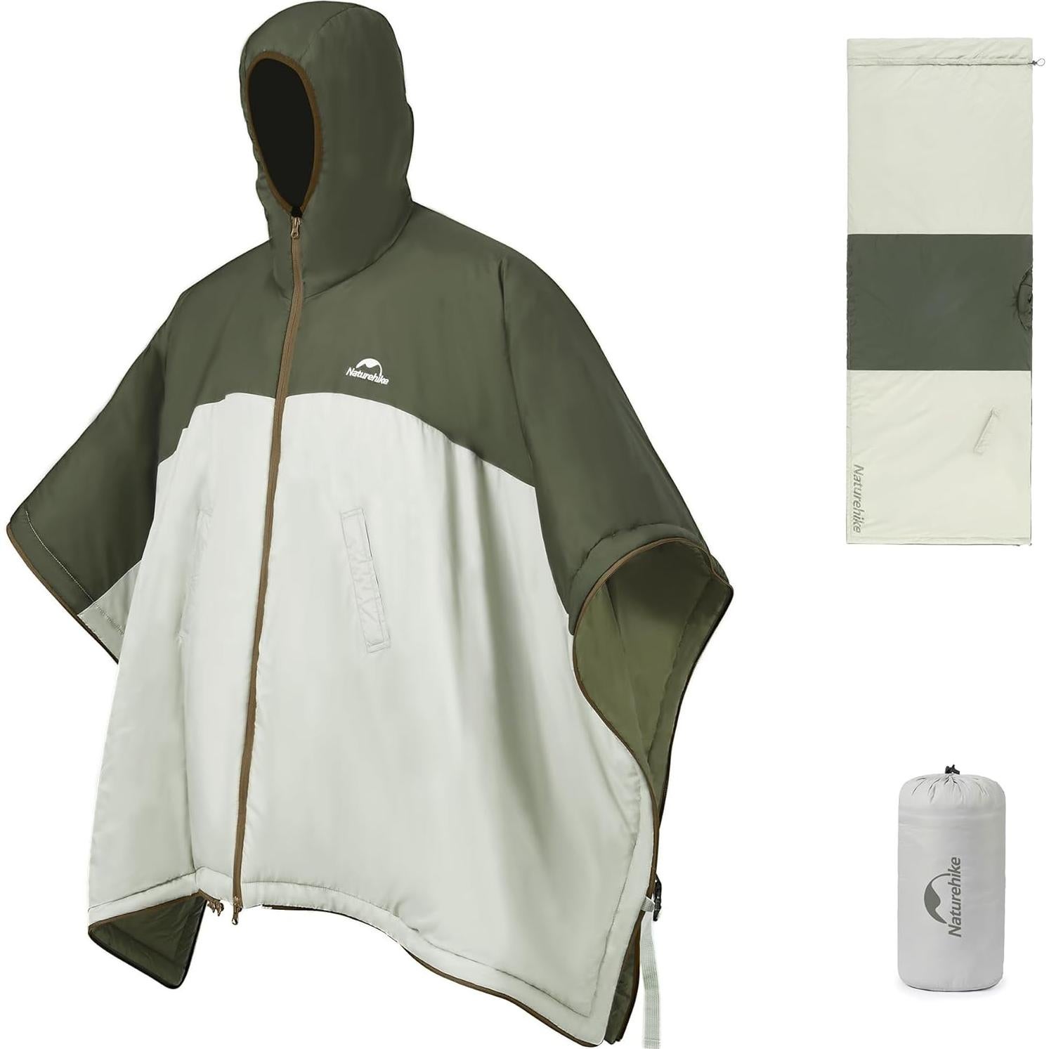 Poncho con Capucha Naturehike para Dormir y Camping 190x72cm
