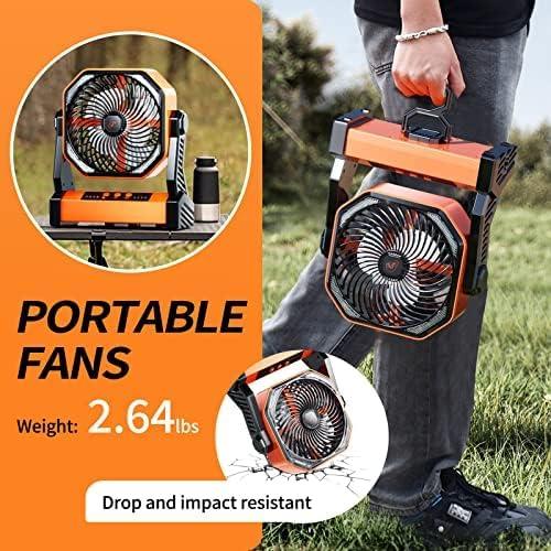 Ventilador de Camping Doublepow D10 con Luz LED 20000mAh