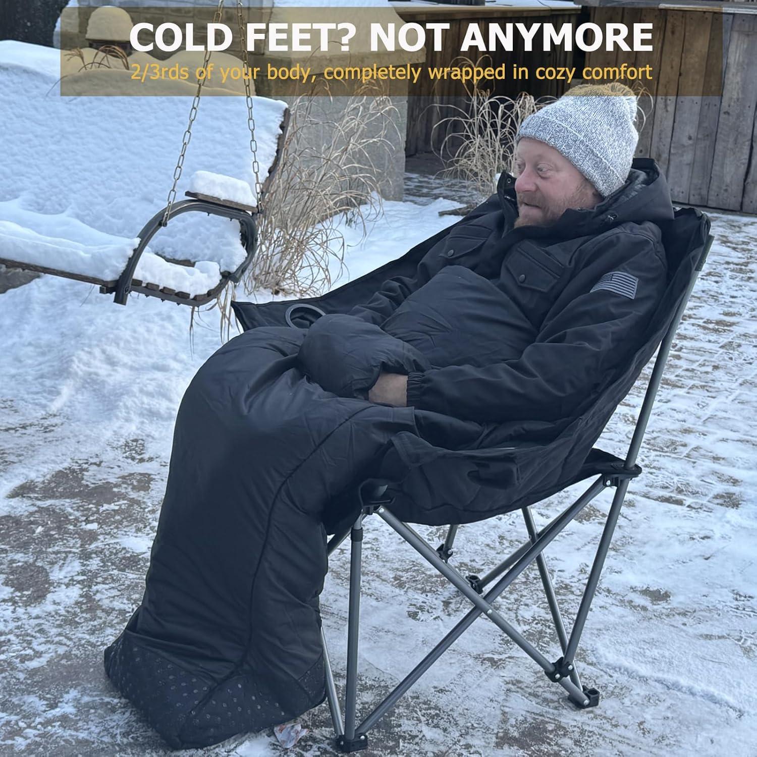 Silla de Camping Calefaccionada Minndudu XL Acolchada Verde