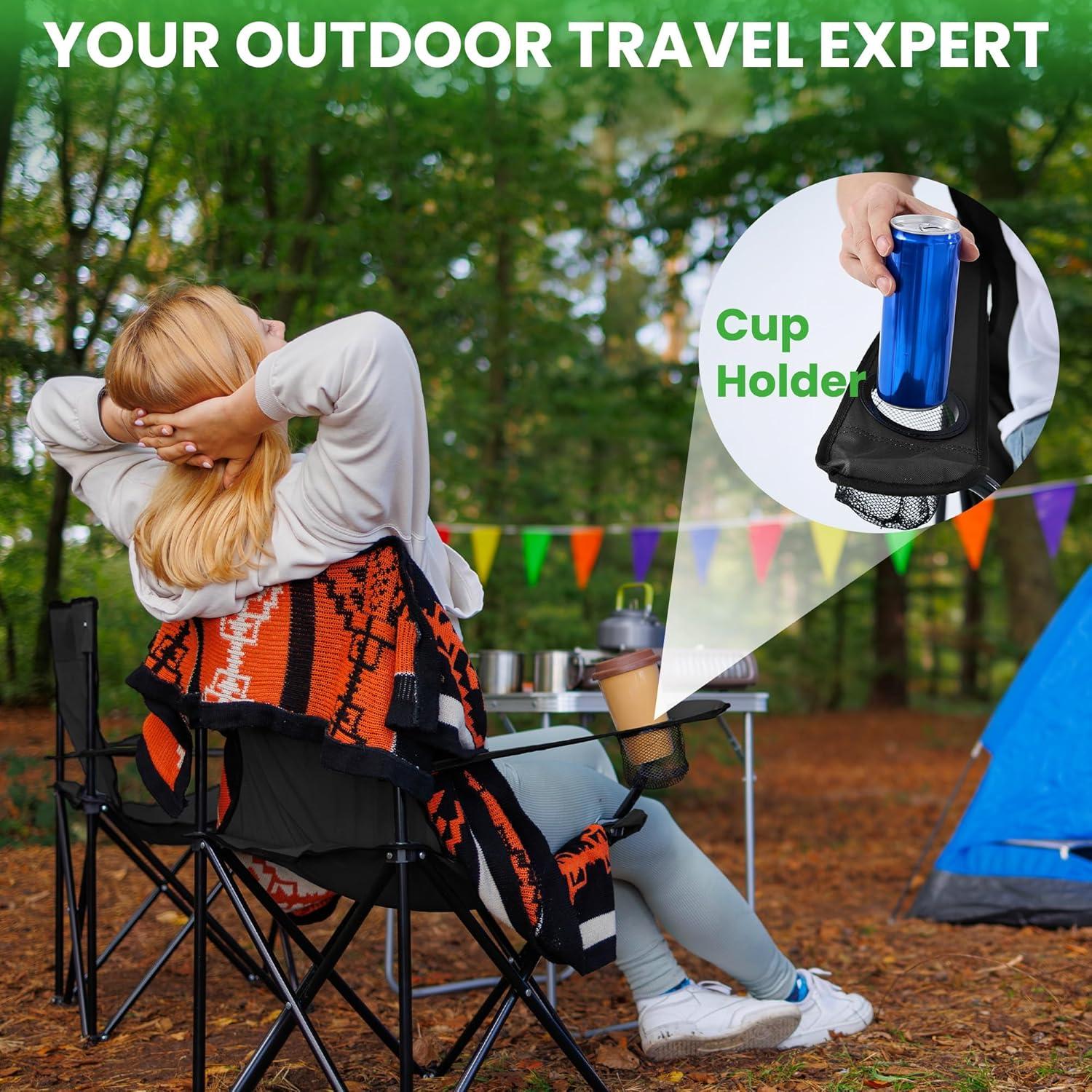 Sillas de Camping Plegables Canpsky 2PCS Soporta 181.4kg