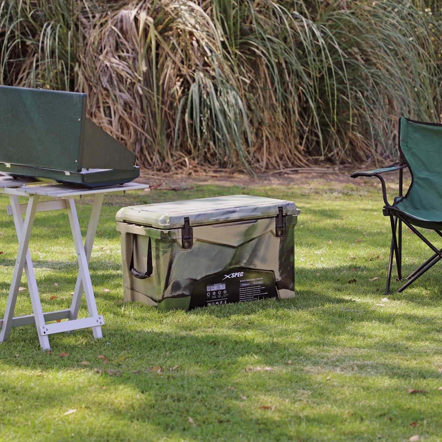 Enfriador de Camping Xspec 60 Qt Camuflaje Alta Durabilidad