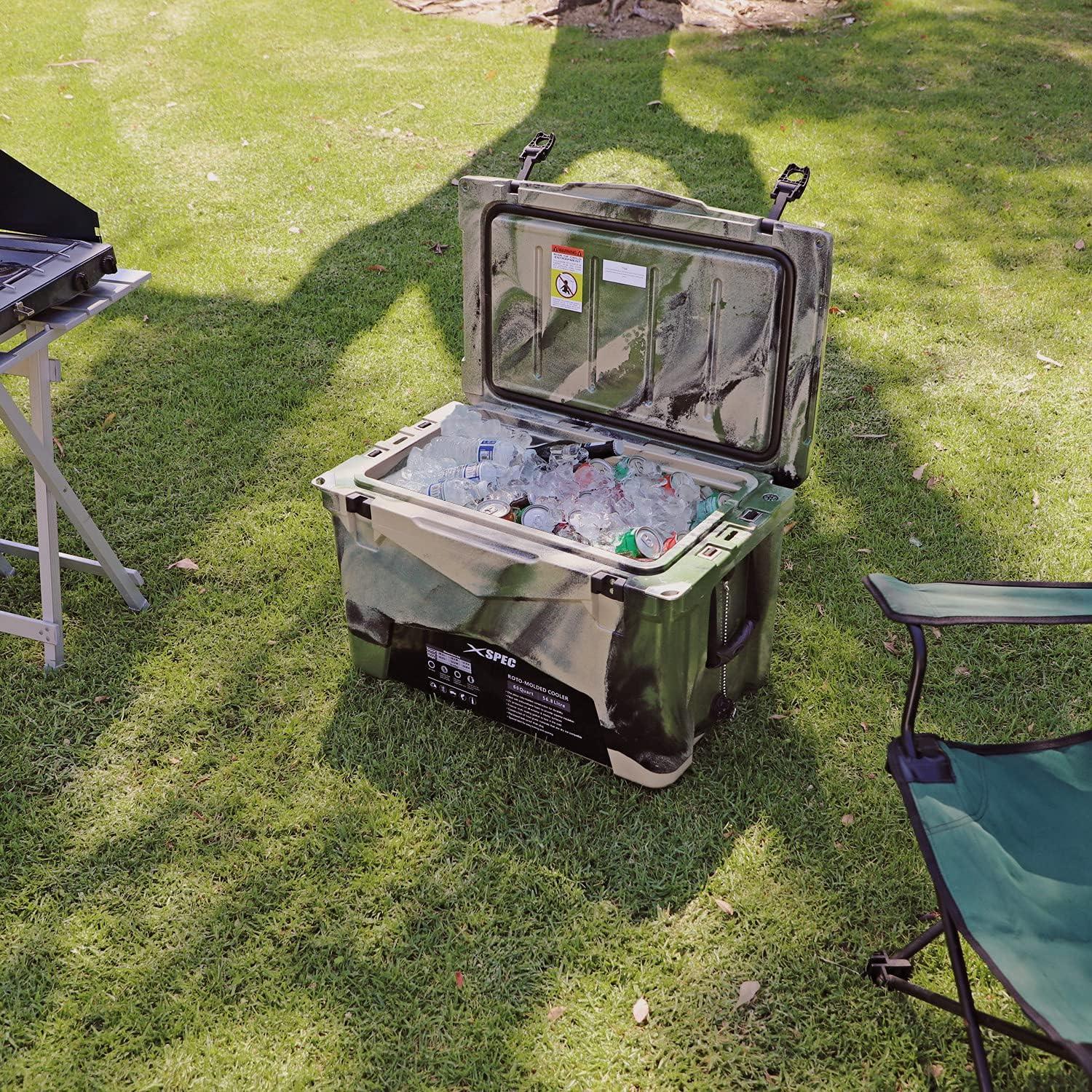 Enfriador de Camping Xspec 60 Qt Camuflaje Alta Durabilidad