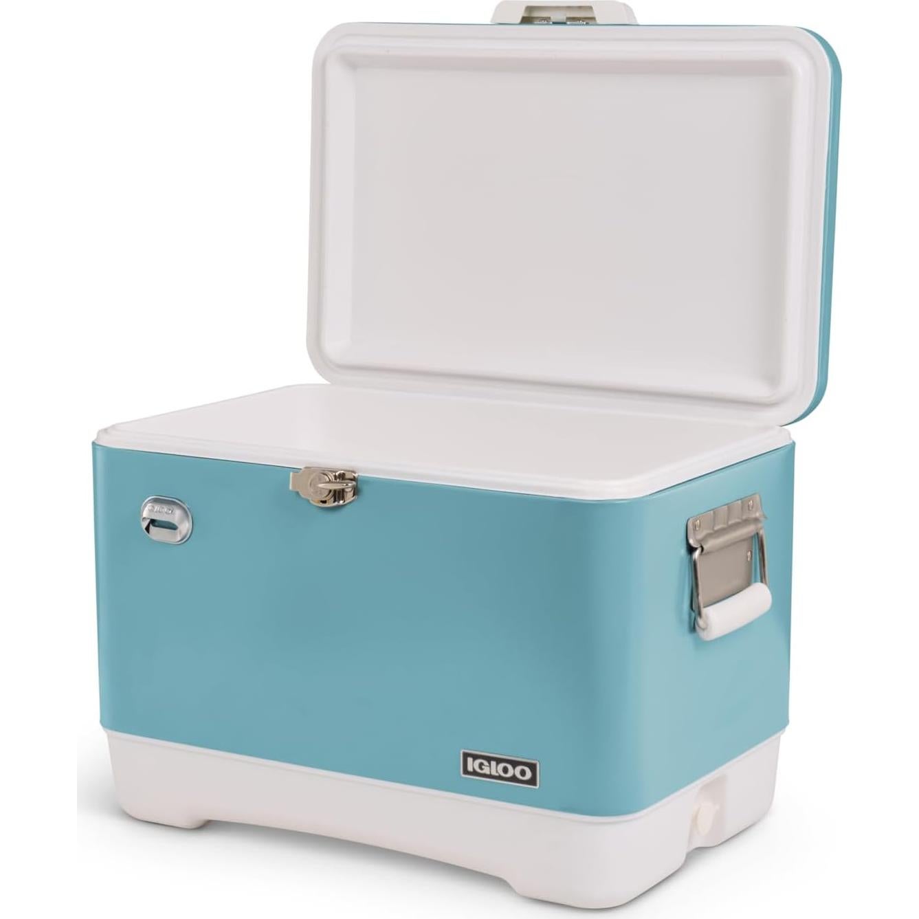 Enfriador Igloo Legado 54 Qt Acero Inoxidable 51 L con Abrebotellas