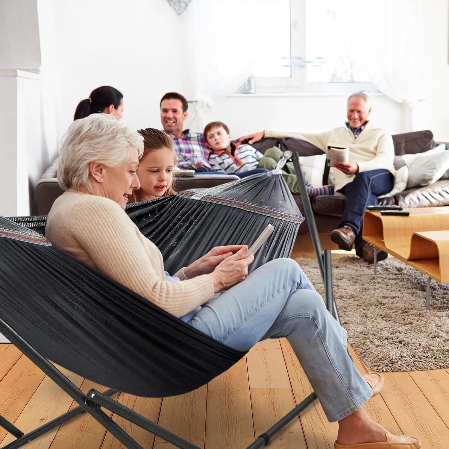 Silla Hamaca Colgante Tranquillo con Reposacabezas y Portavasos