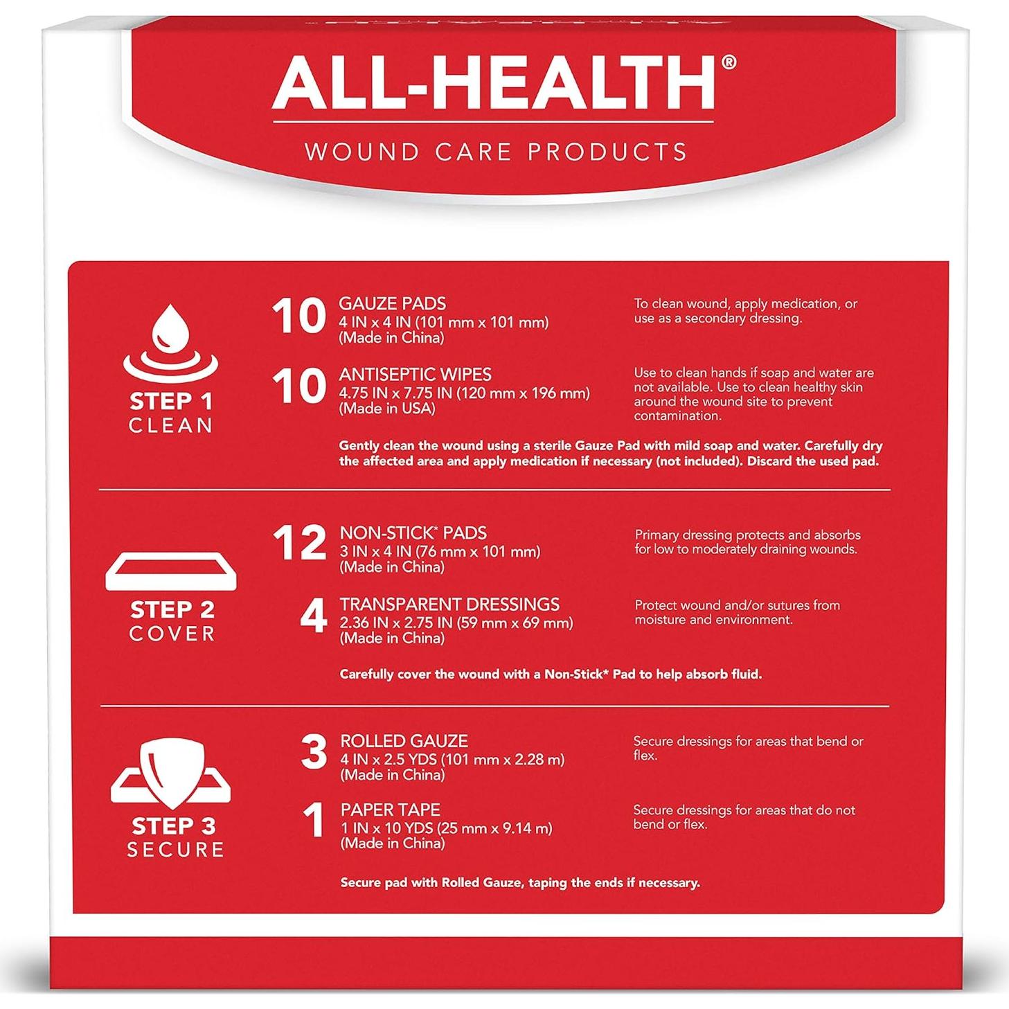 Kit de Primeros Auxilios All Health 40 Piezas para Hogar y Viaje