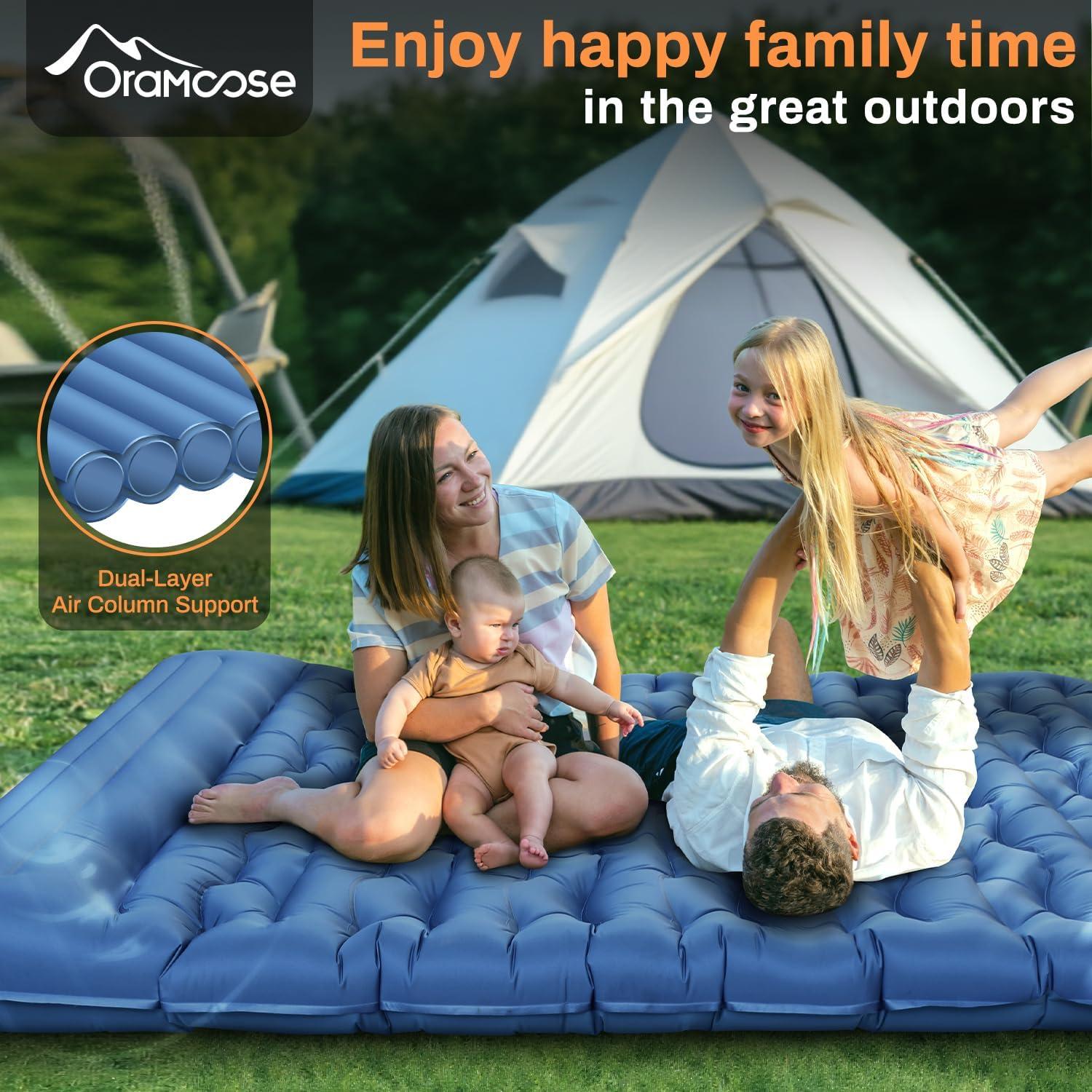 Colchón Inflable Doble Oramoose 15 cm con Almohada y Bomba