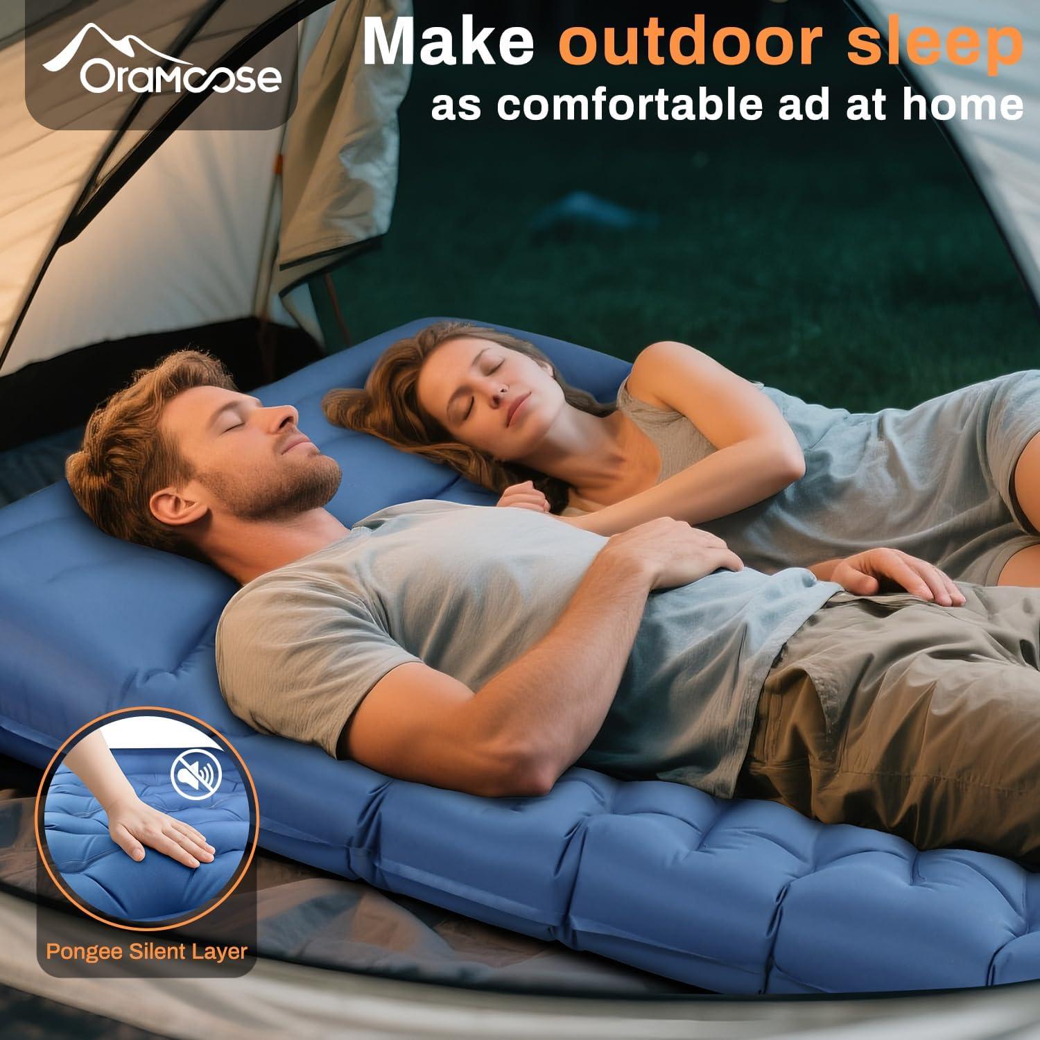 Colchón Inflable Doble Oramoose 15 cm con Almohada y Bomba