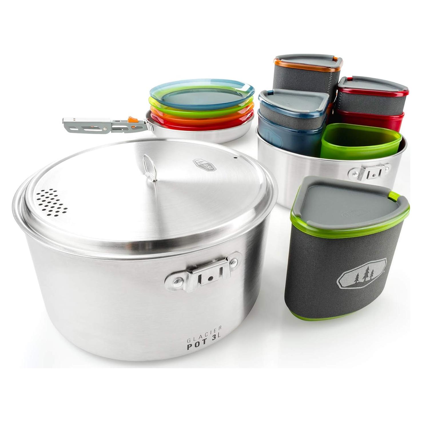 Set de Utensilios y Vajilla Plegable GSI Outdoors para 4 Personas