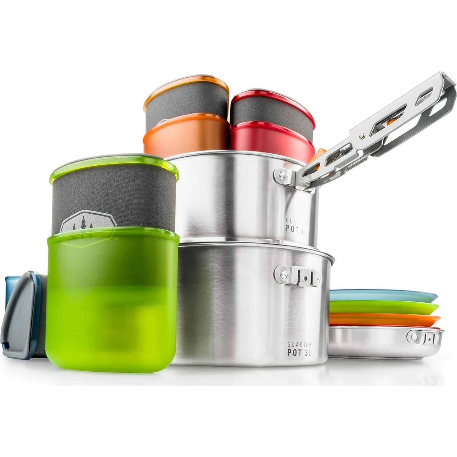 Set de Utensilios y Vajilla Plegable GSI Outdoors para 4 Personas