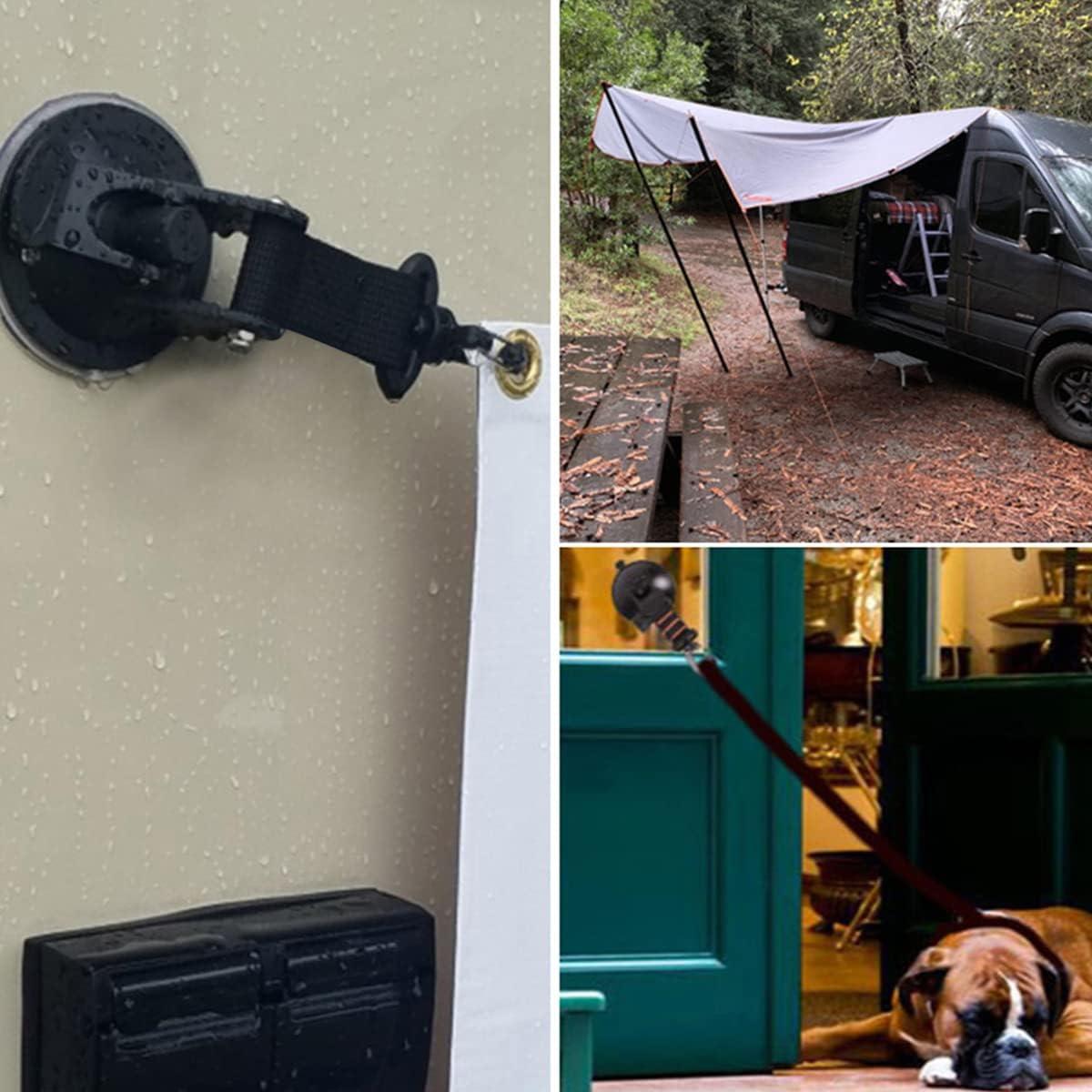 4 Ventosas de Alta Resistencia AICEL para Camping y Coche