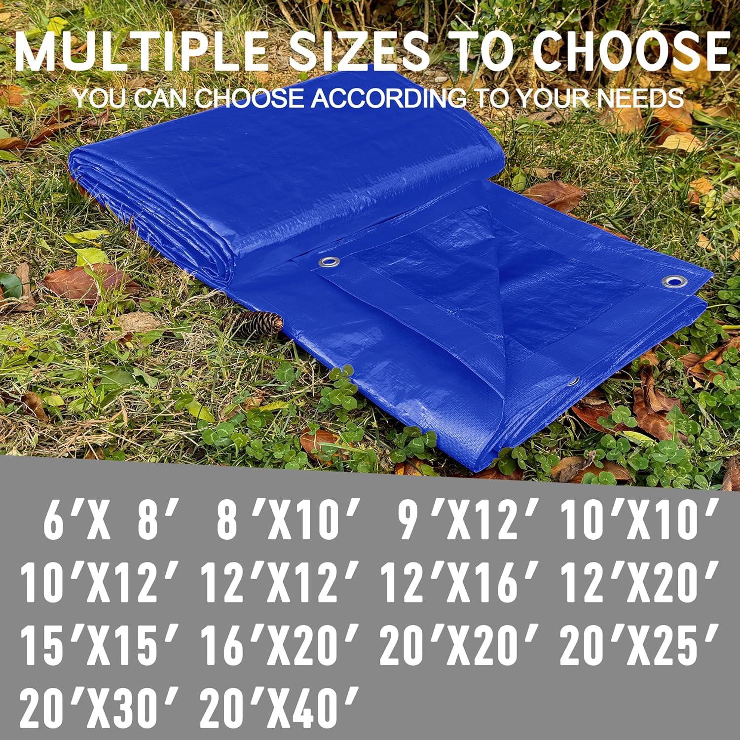 Lona Impermeable STARPYNG 7 Mil Azul 1.83x2.44m Reforzada