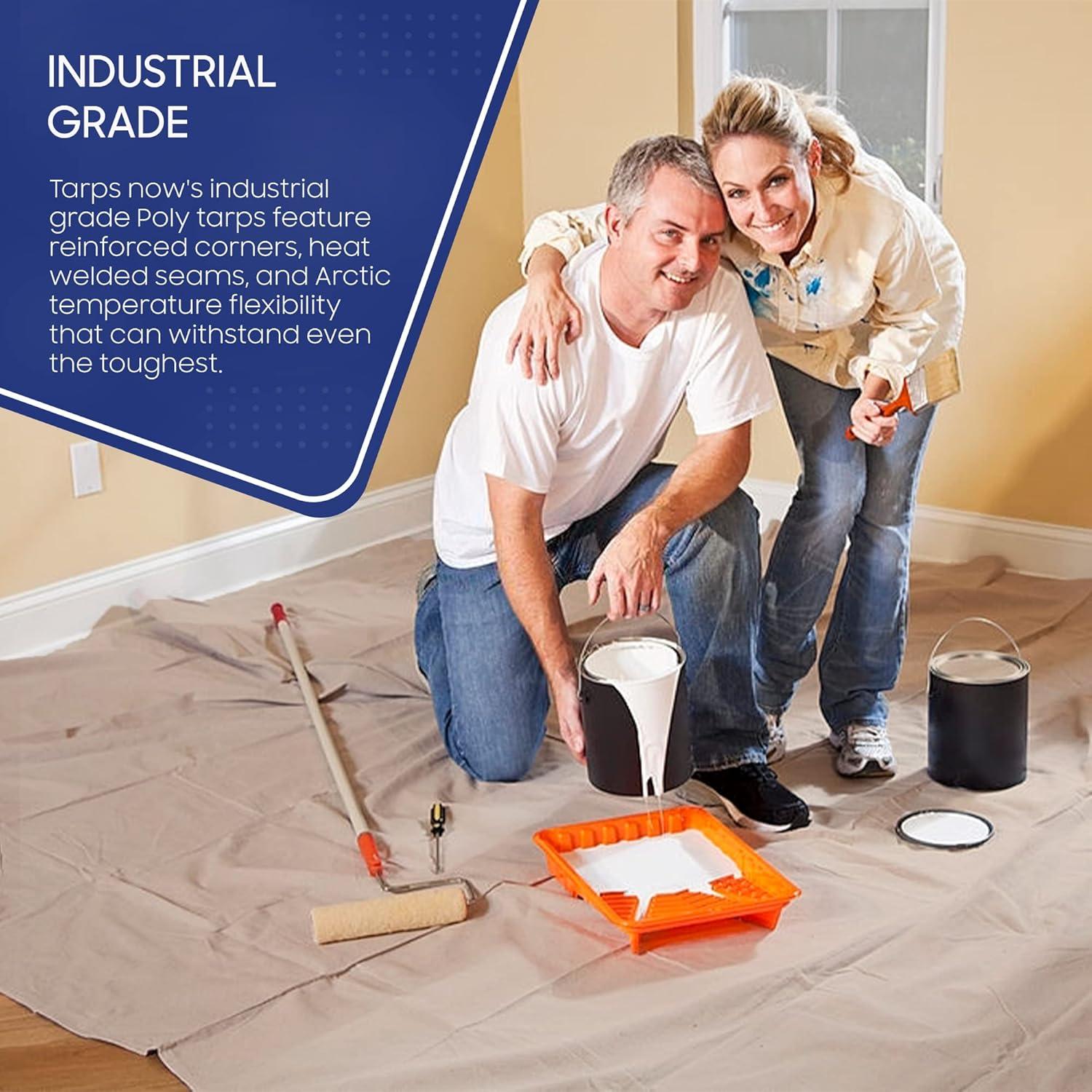 Lona Impermeable TarpsNow 1.68x2.29m 12 Mil Color Tan