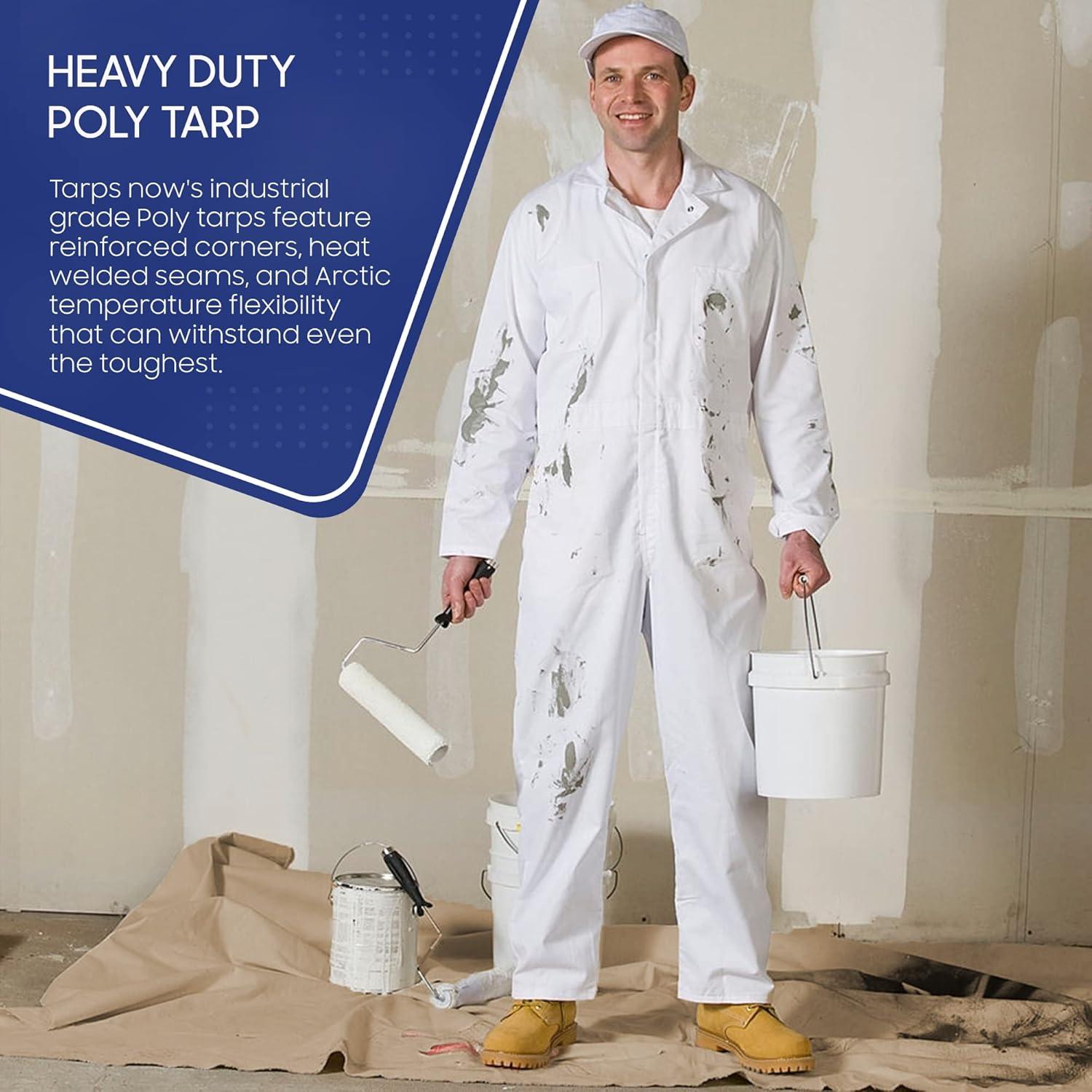 Lona Impermeable TarpsNow 1.68x2.29m 12 Mil Color Tan