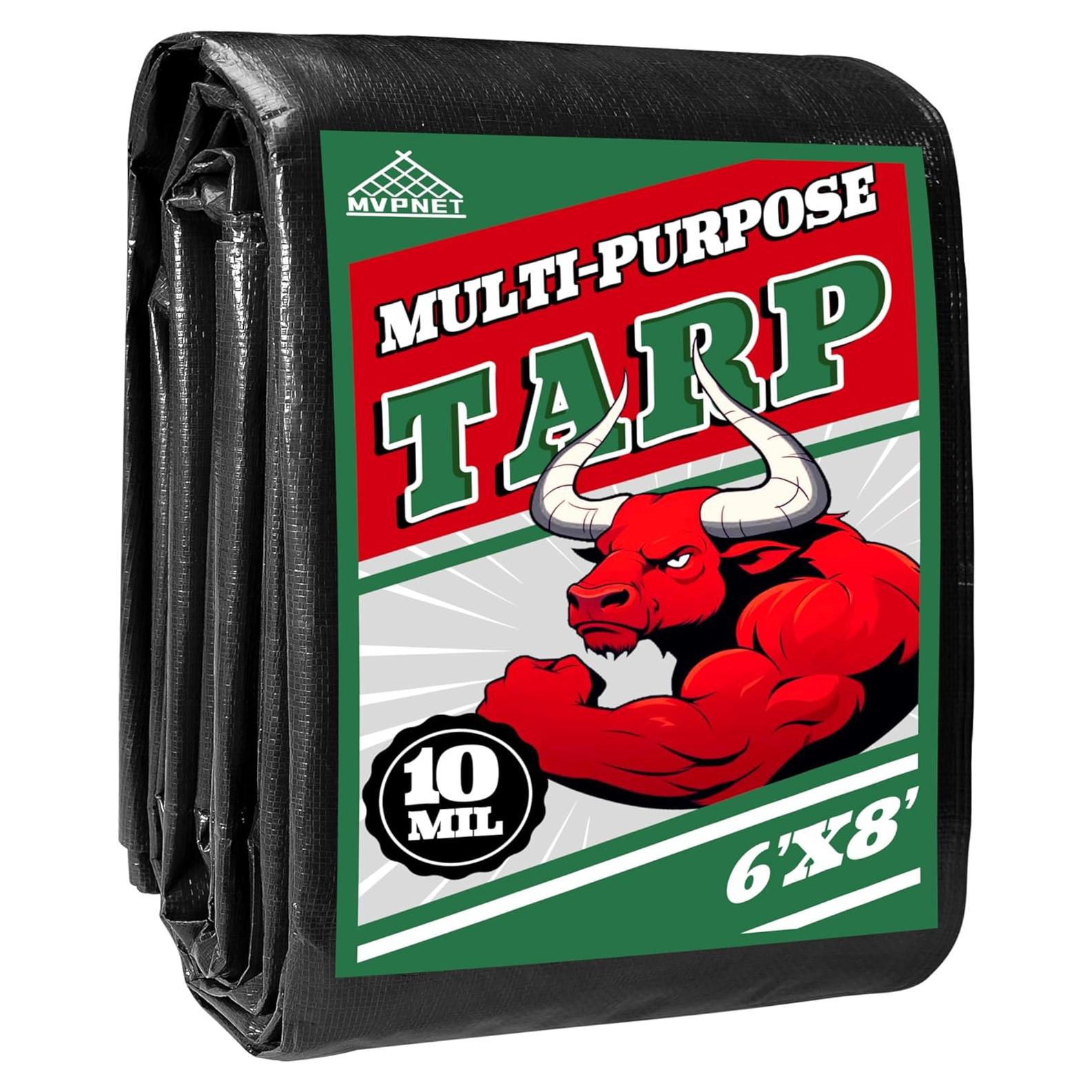 Lona Impermeable MVPNET 1.83x2.44m Verde/Negro 10mil