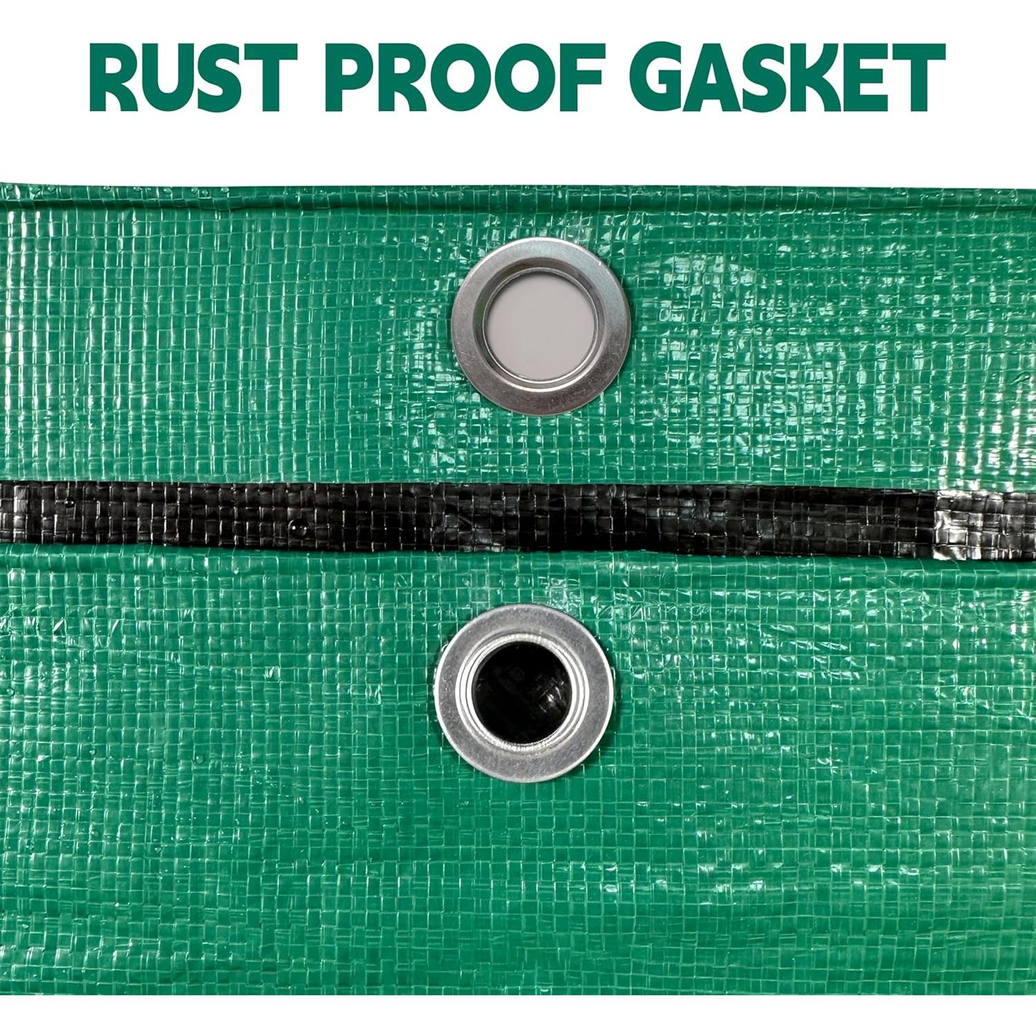 Lona Impermeable MVPNET 1.83x2.44m Verde/Negro 10mil