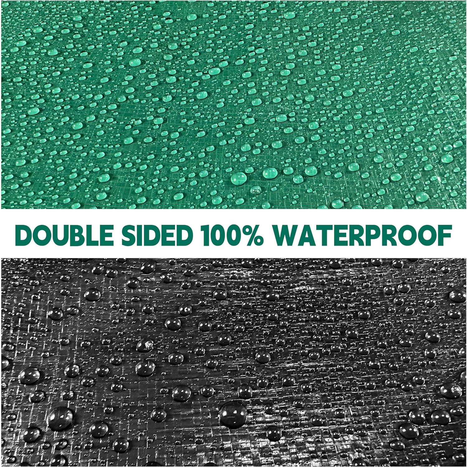 Lona Impermeable MVPNET 1.83x2.44m Verde/Negro 10mil