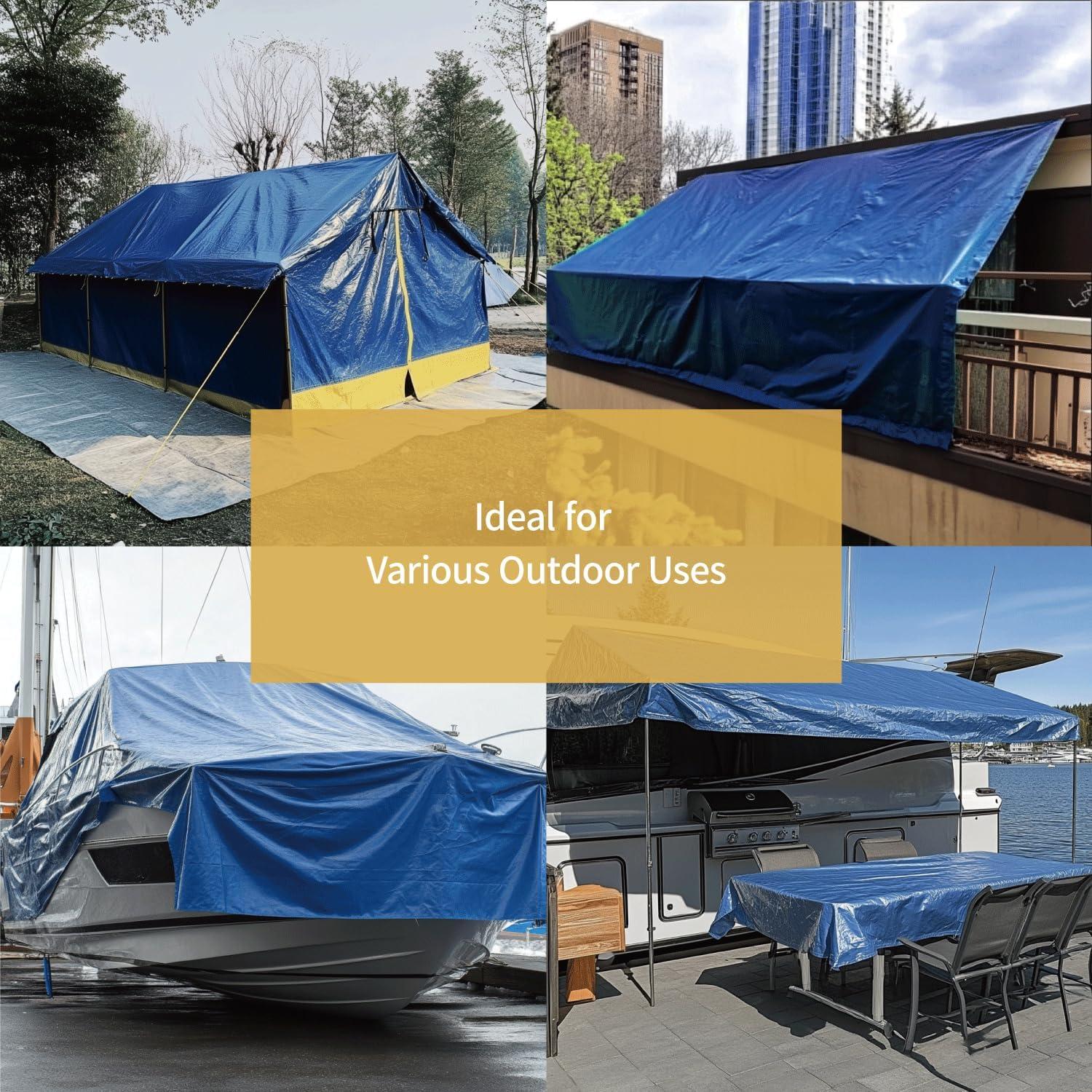 Lona Impermeable GUARD SHIELD 16x6.1m Azul/Plata 8mil