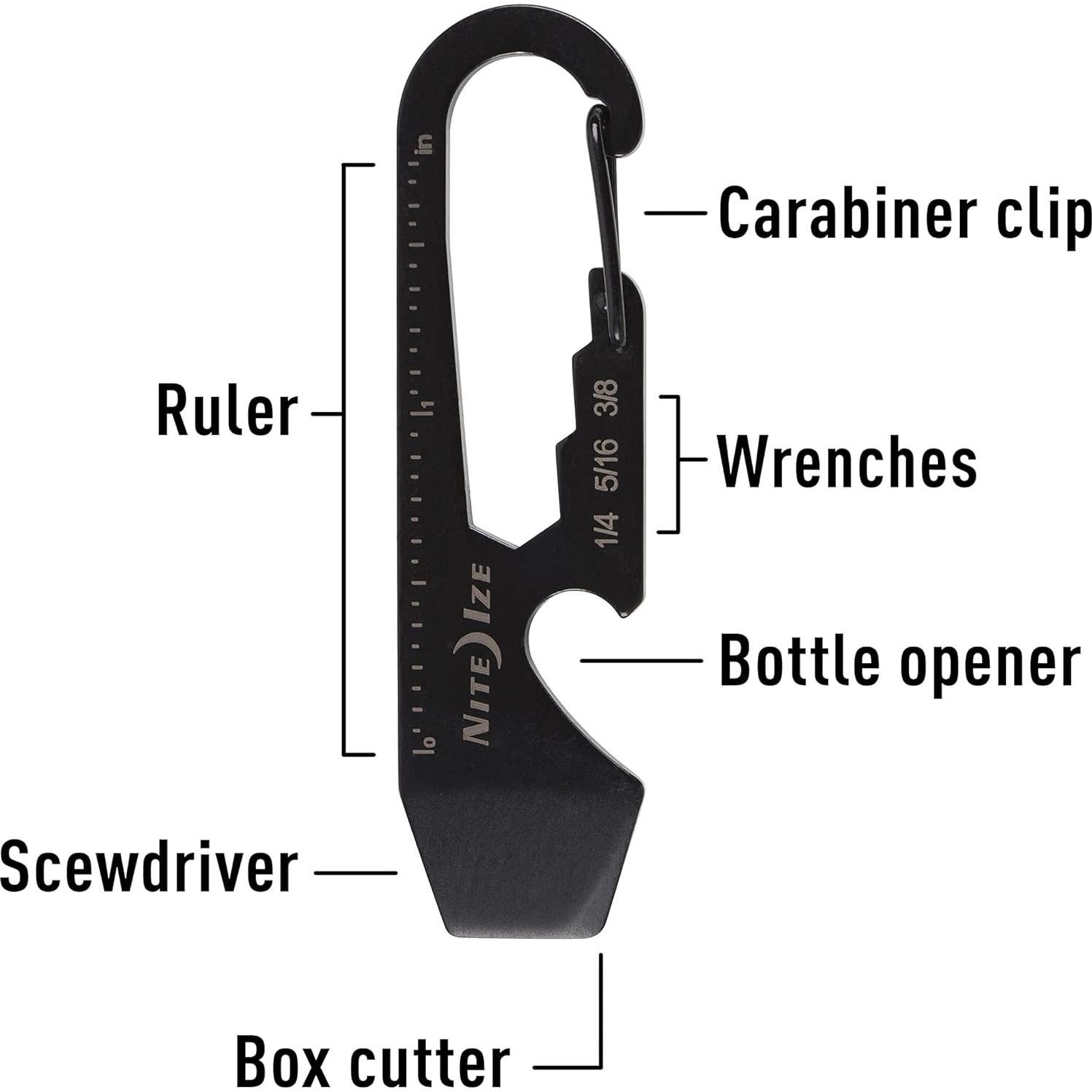 Nite Ize DoohicKey Multi Herramienta 5-en-1 Acero Inoxidable