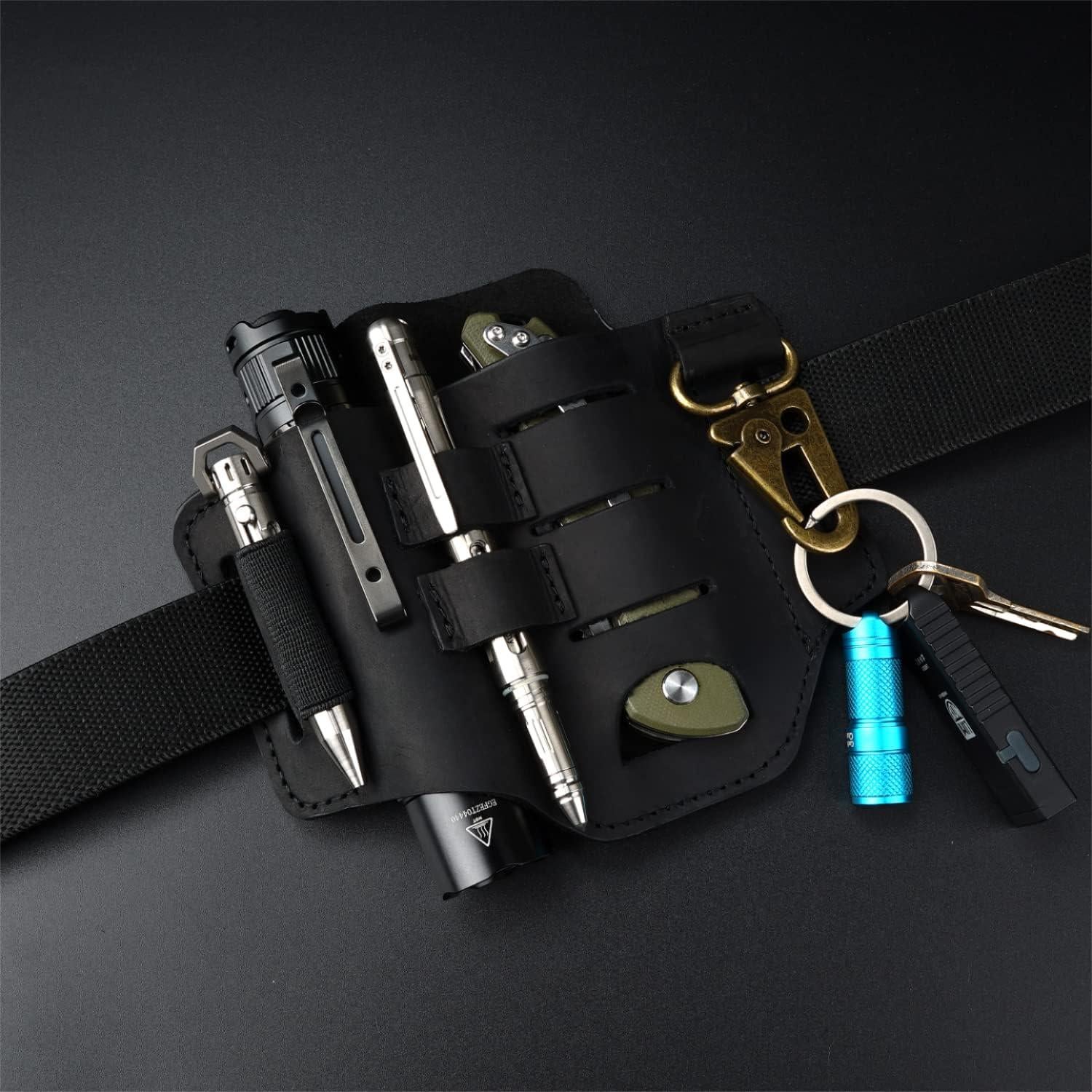 Funda de Cuero VIPERADE PJ16 para Cinturón EDC 5 en 1