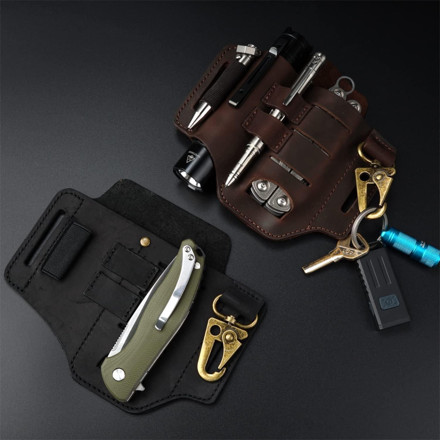 Funda de Cuero VIPERADE PJ16 para Cinturón EDC 5 en 1