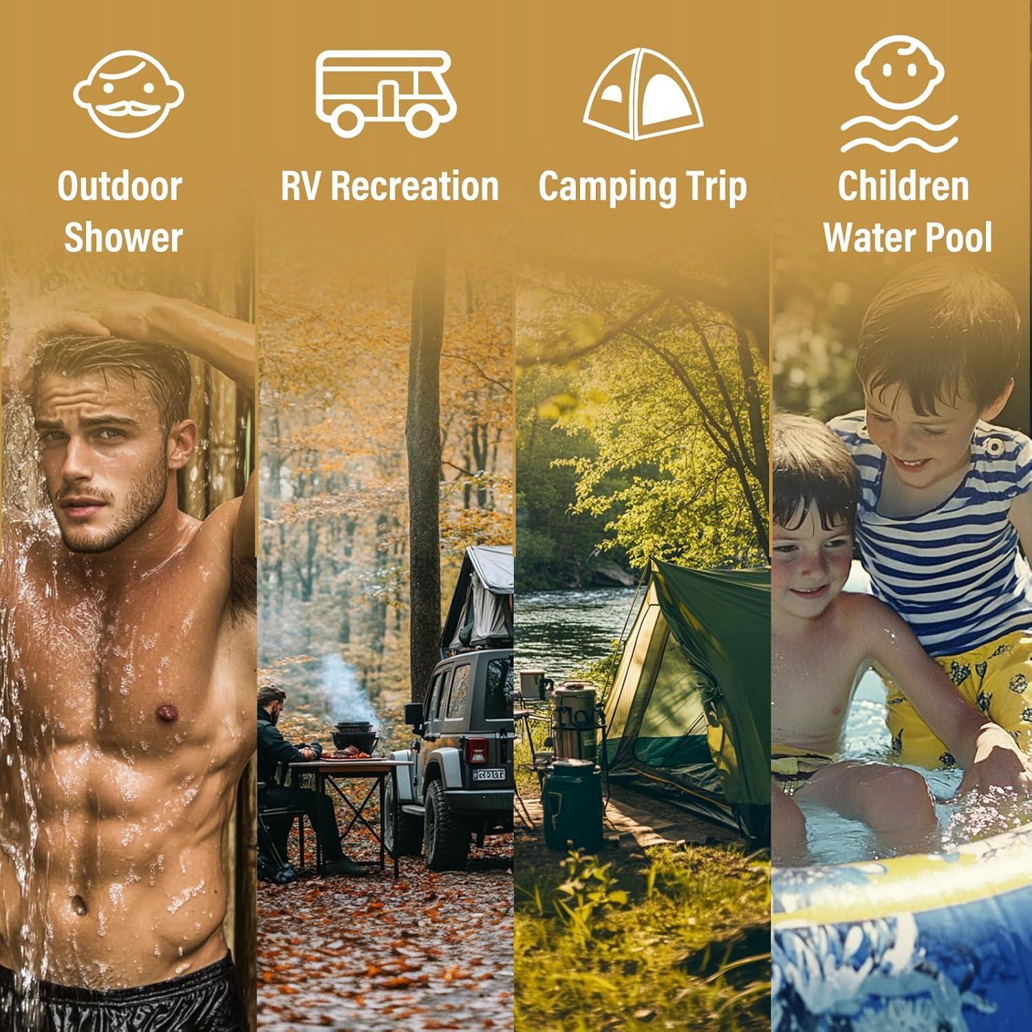 Calentador de Agua a Gas Propano Topwish 10L Portátil 2.6GPM