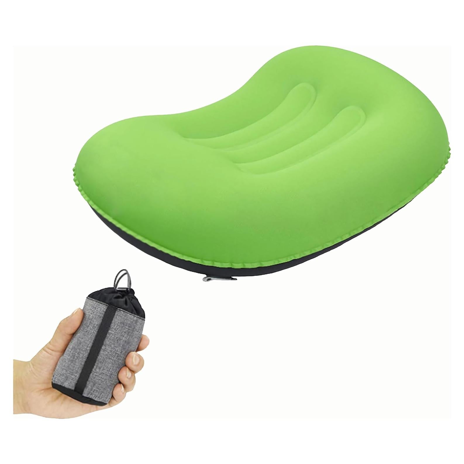 Almohada Inflable Portátil Mayeujds Verde 42x32cm Camping