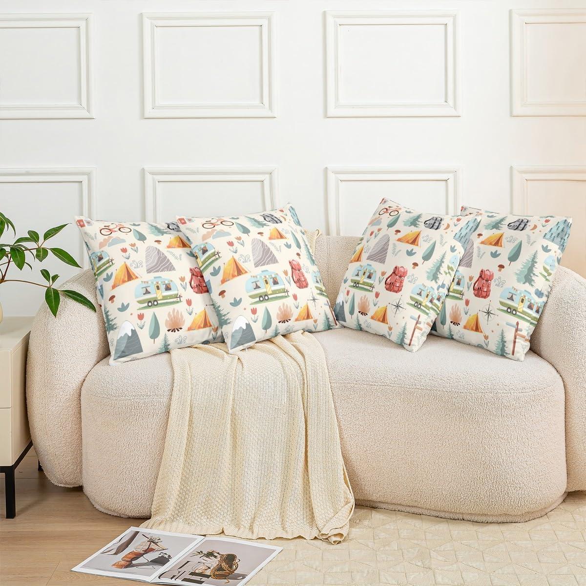 Erosebridal Fundas de Cojín Cuadradas 40.64 cm Set de 2