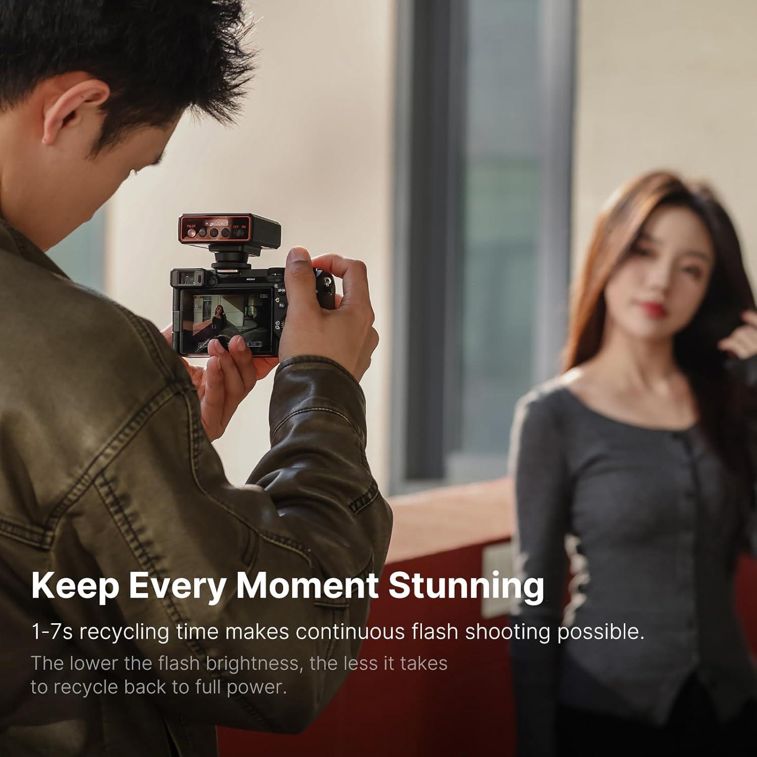 Flash Ulanzi LM20 Speedlite GN12 CCT 5600K para cámaras