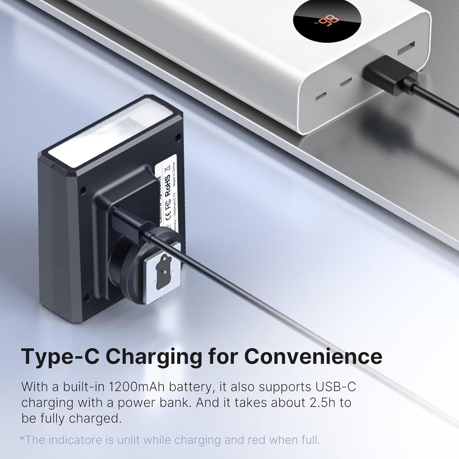 Flash Ulanzi LM20 Speedlite GN12 CCT 5600K para cámaras