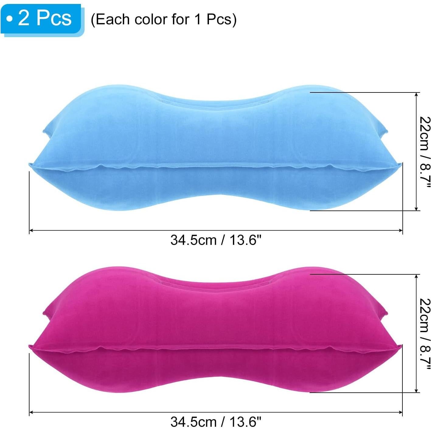 Almohada Inflable PATIKIL 2 Piezas Camping Soporte Cuello