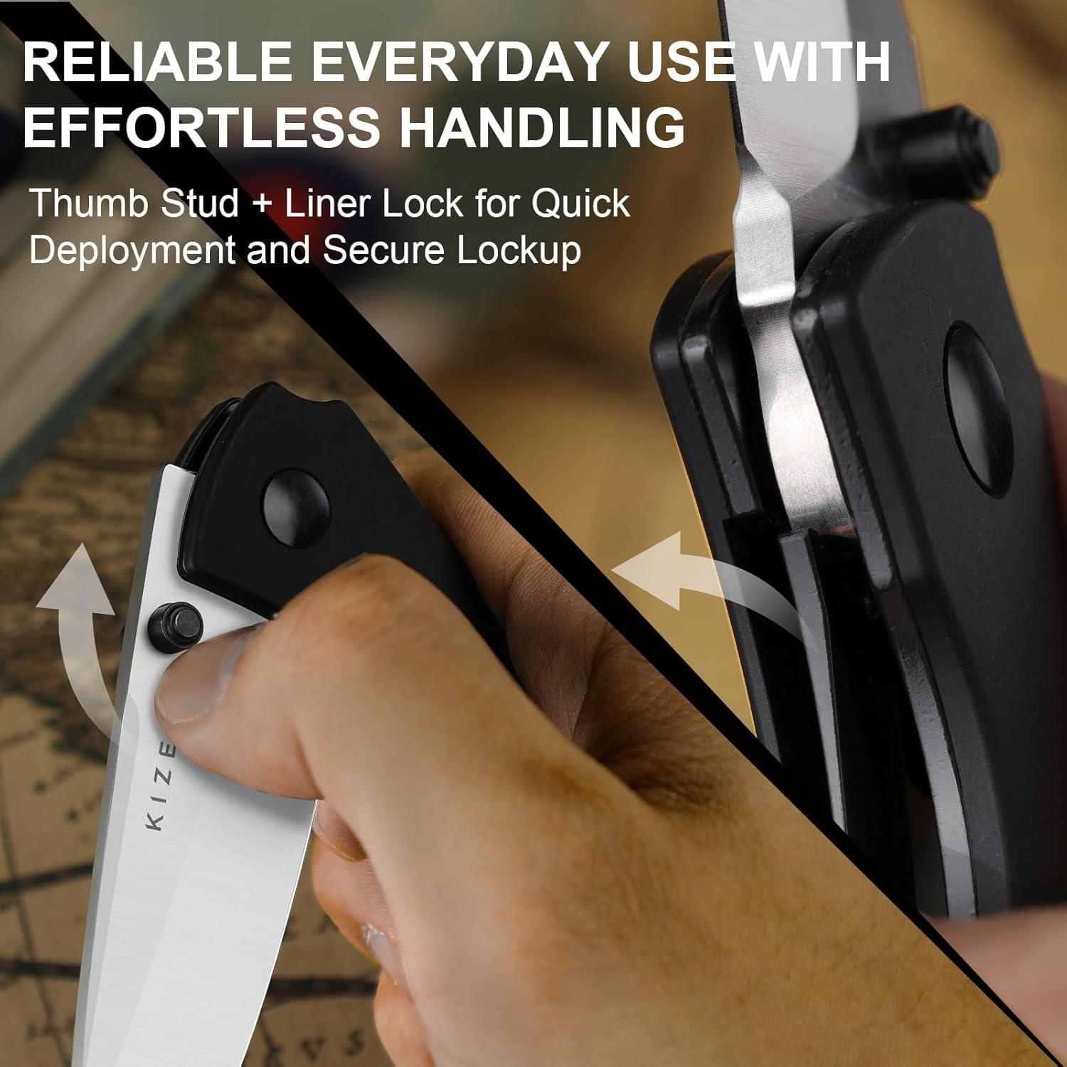 Cuchillo de bolsillo Kizer Spitfire EDC 7.95 cm 14C28N Plegable