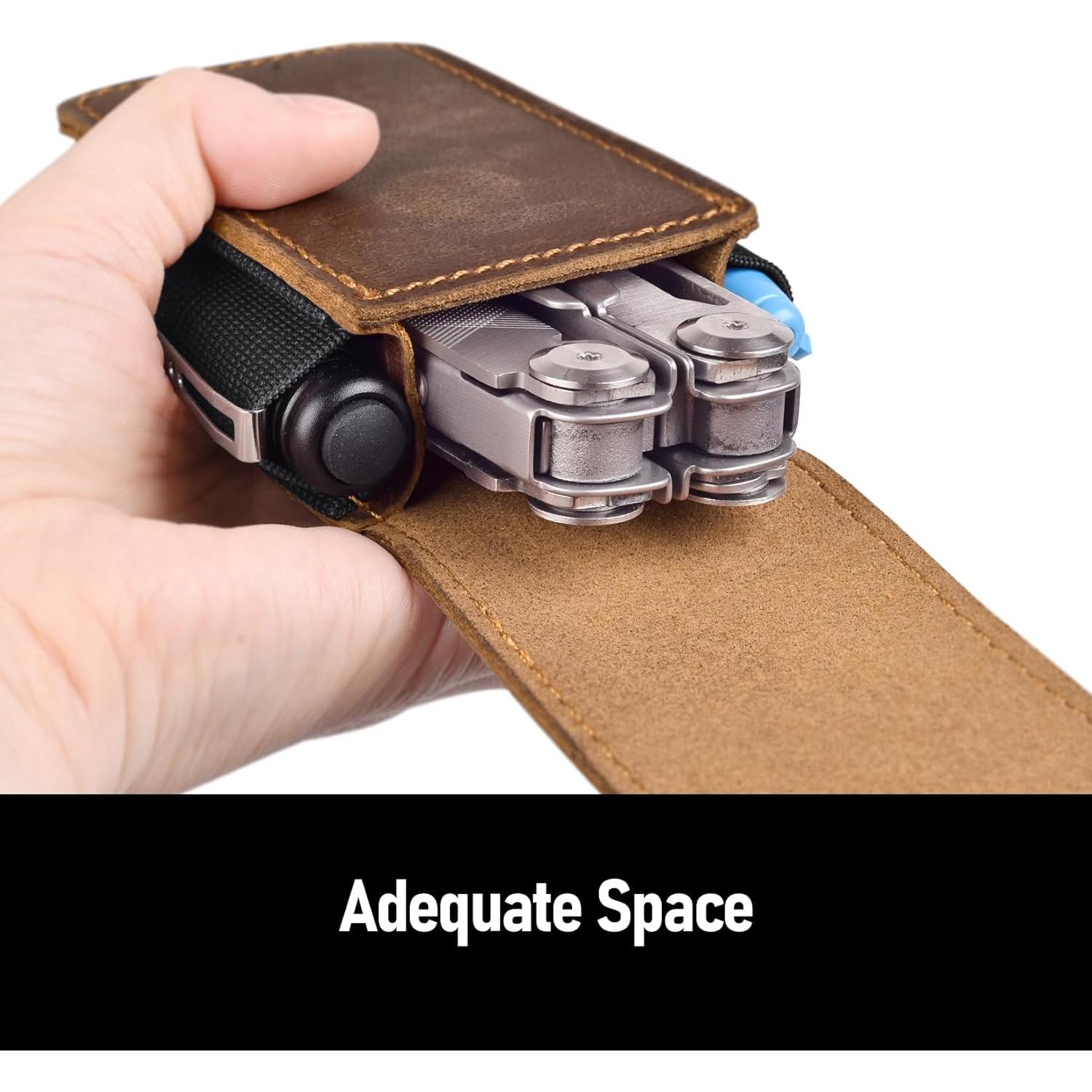 Funda de Cuero Genuino SOGCASE para Multiherramientas - Cierre Magnético