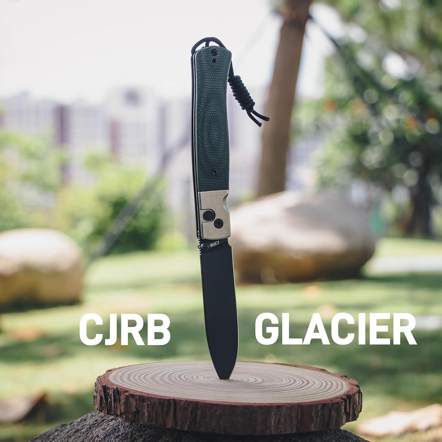 Cuchillo de Bolsillo CJRB Glacier J1961 9cm Acero AR-RPM9 Verde