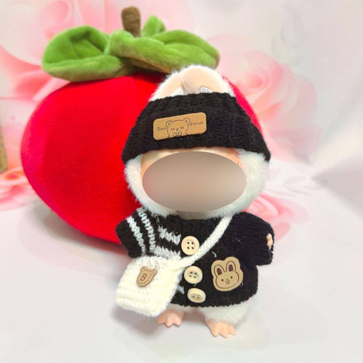 Conjunto de Ropa para Muñecas Labubu 3 Piezas Negro