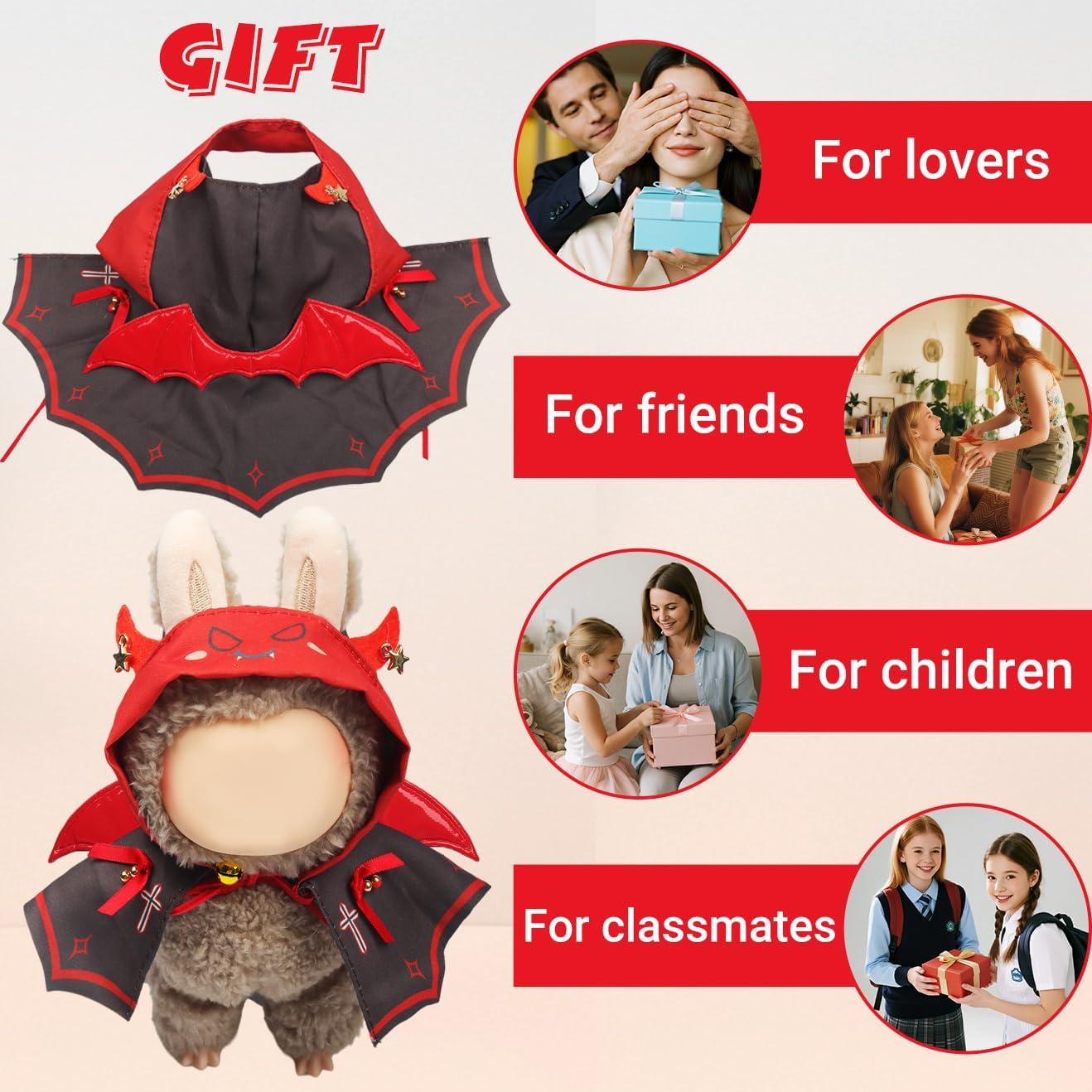 Ropa de Halloween para Muñeca 17cm Ariker Capa Diablo