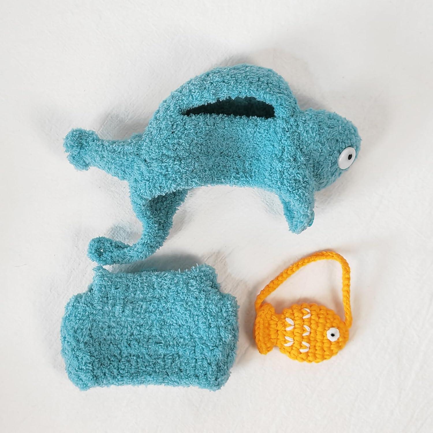 Conjunto de Ropa de Muñeca LBB - Pescado Azul Hecho a Mano