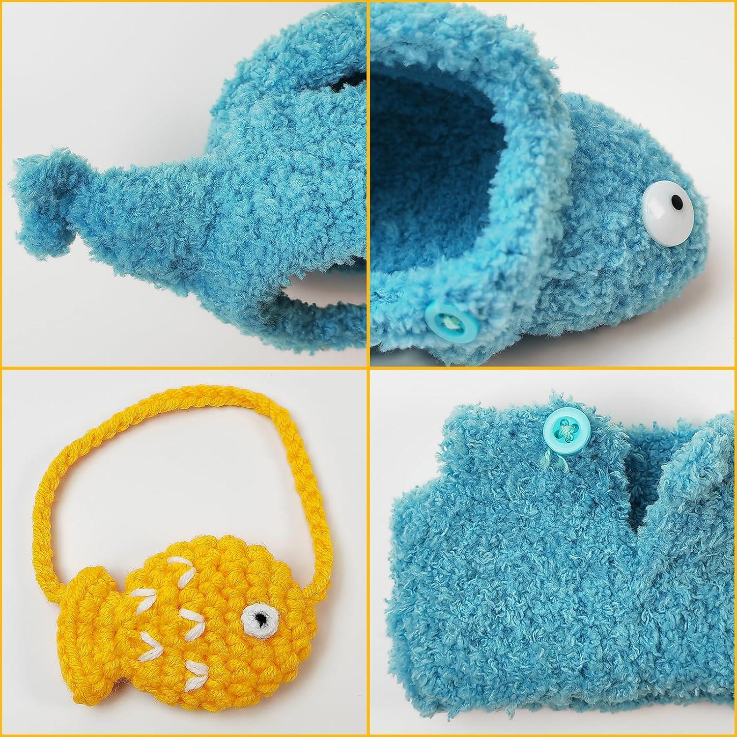 Conjunto de Ropa de Muñeca LBB - Pescado Azul Hecho a Mano