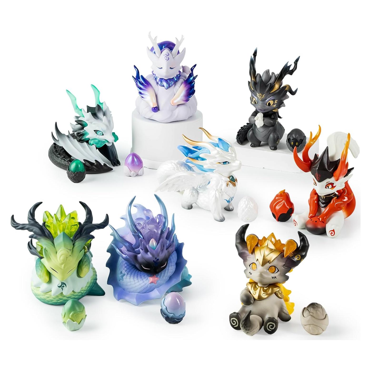Figuras Coleccionables BEEMAI Bestias Míticas 8PCs Aleatorias