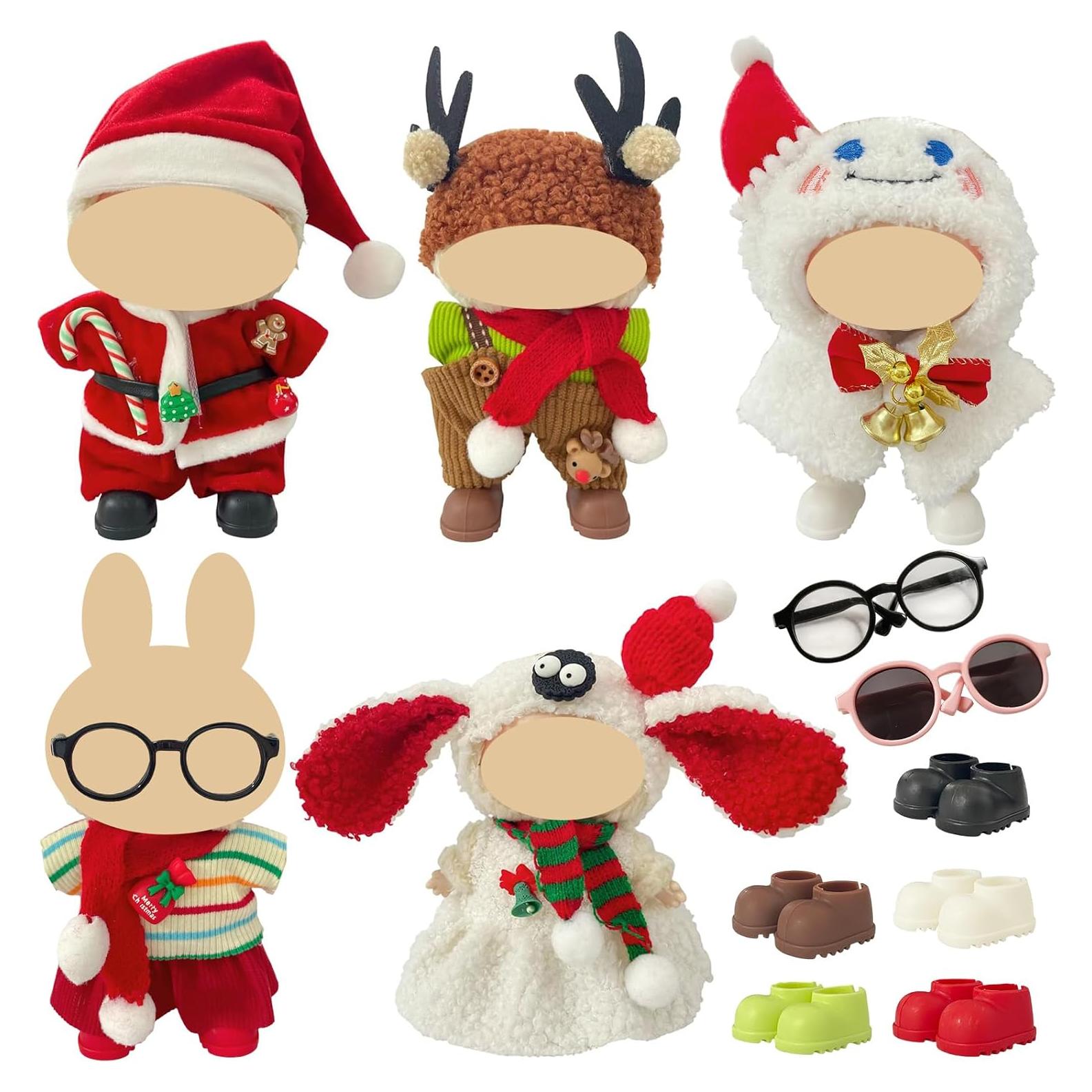 5 Conjuntos de Ropa de Muñeca de Navidad Ezcora 15-18cm