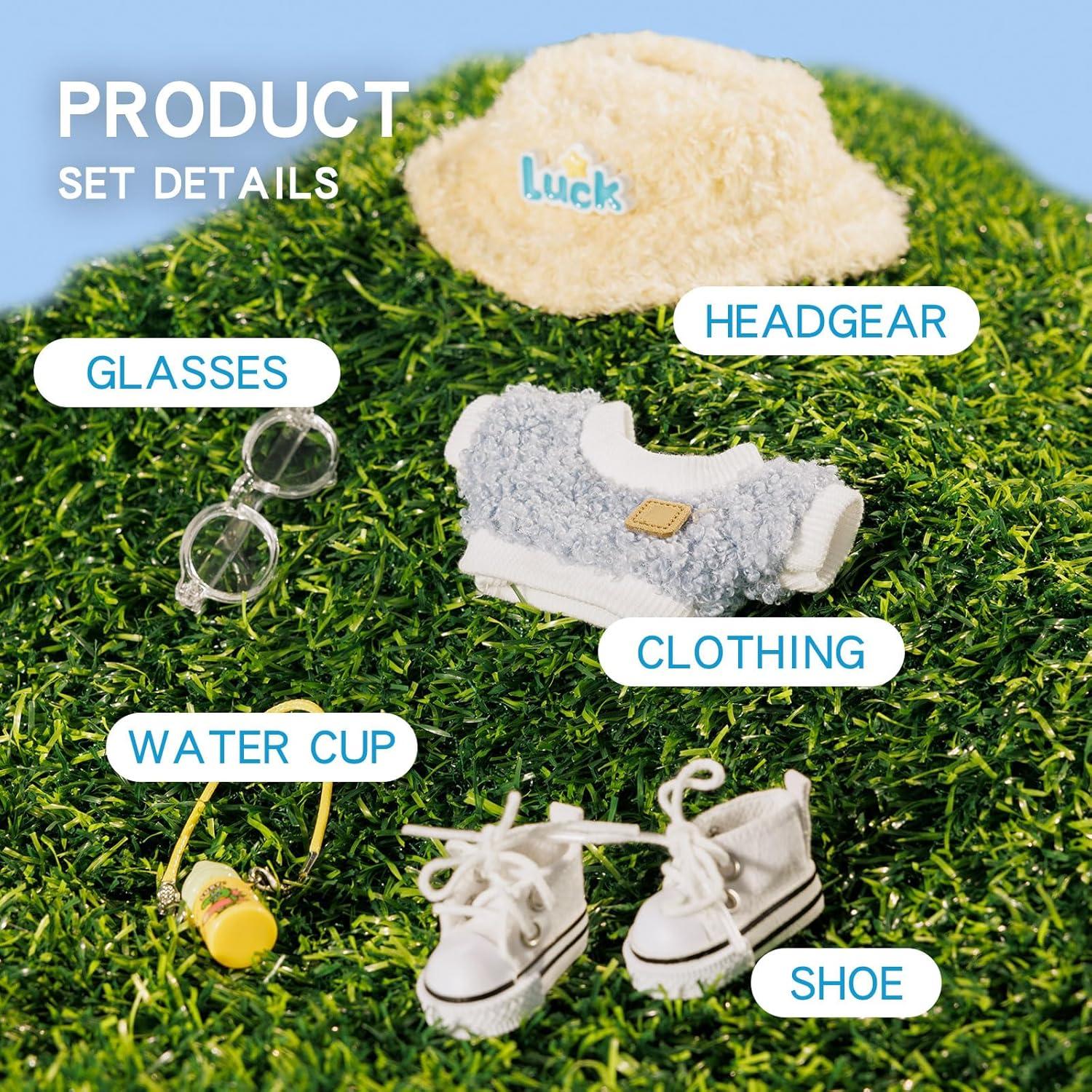 Conjunto de Ropa para Muñeca 17cm Genérico + Sombrero y Accesorios