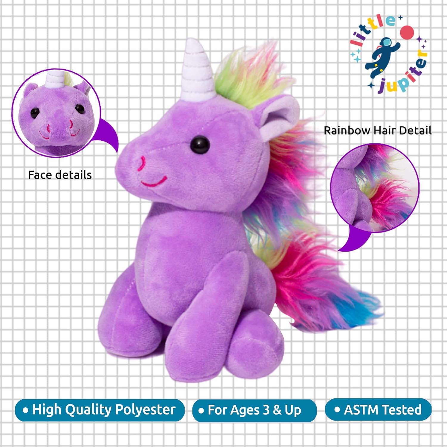 Unicornio de Peluche Pequeño Júpiter 19 cm - Paquete de 3