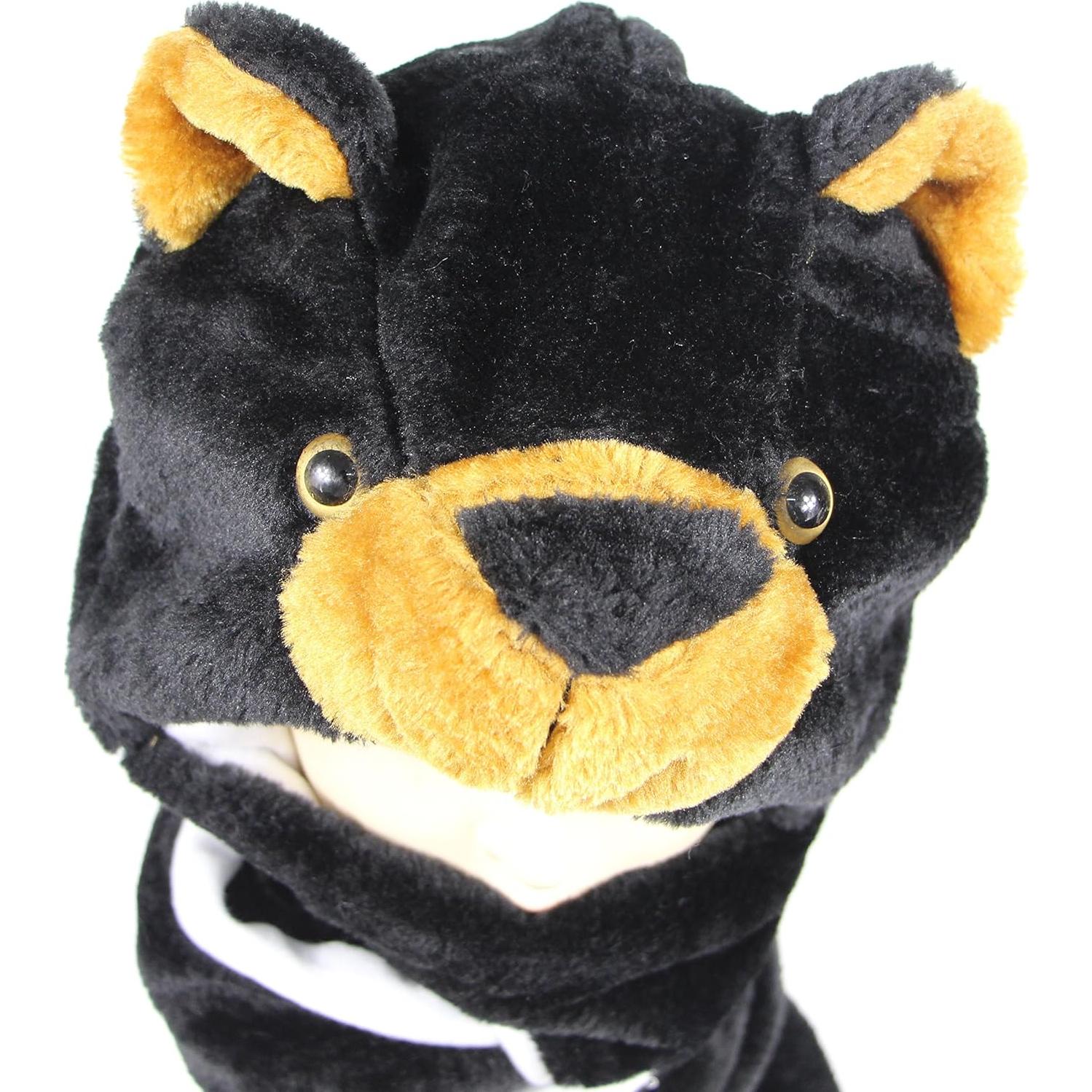 Sombrero Beanie de Animal Bioterti - Oso Negro, Talla Única