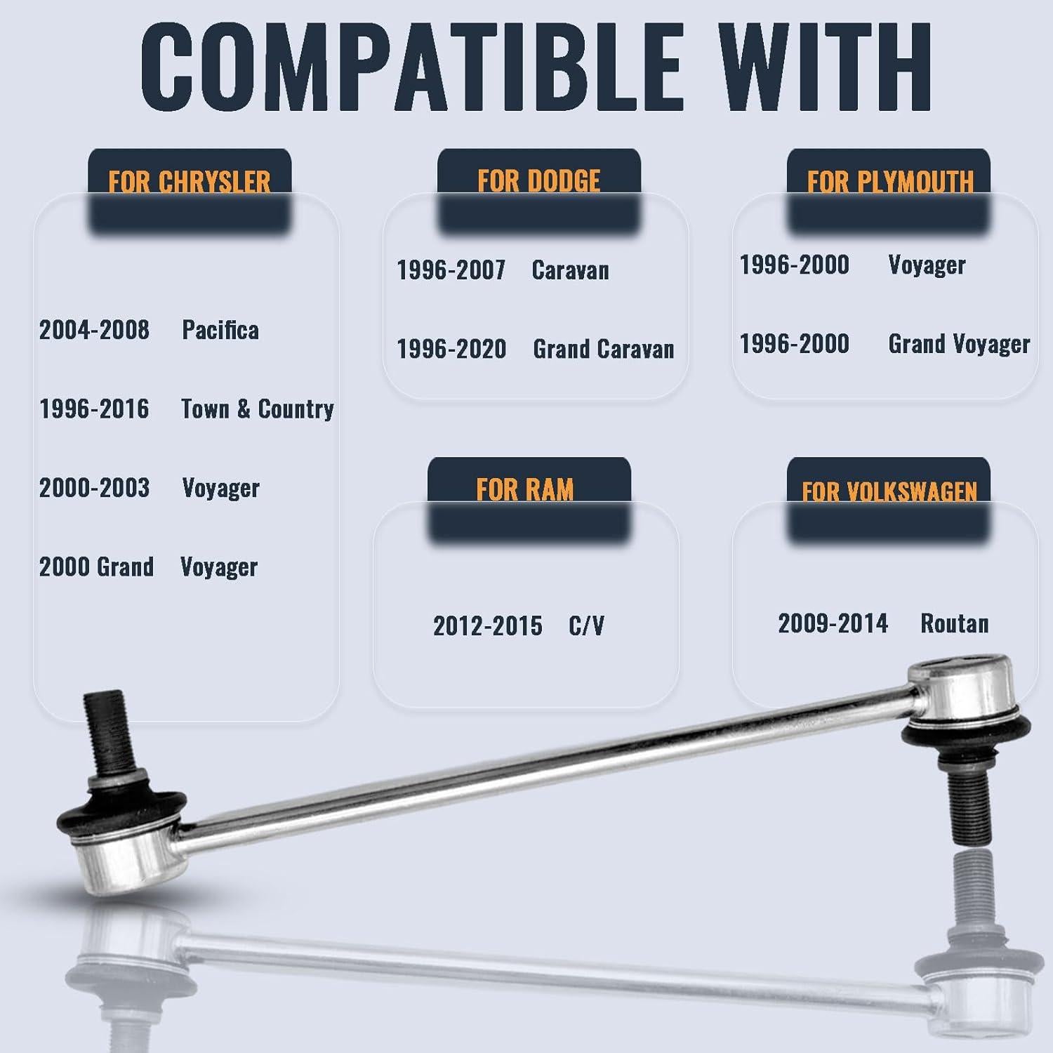 Enlace de Barra Estabilizadora Delantera GFBZS K7258 - 2 Piezas